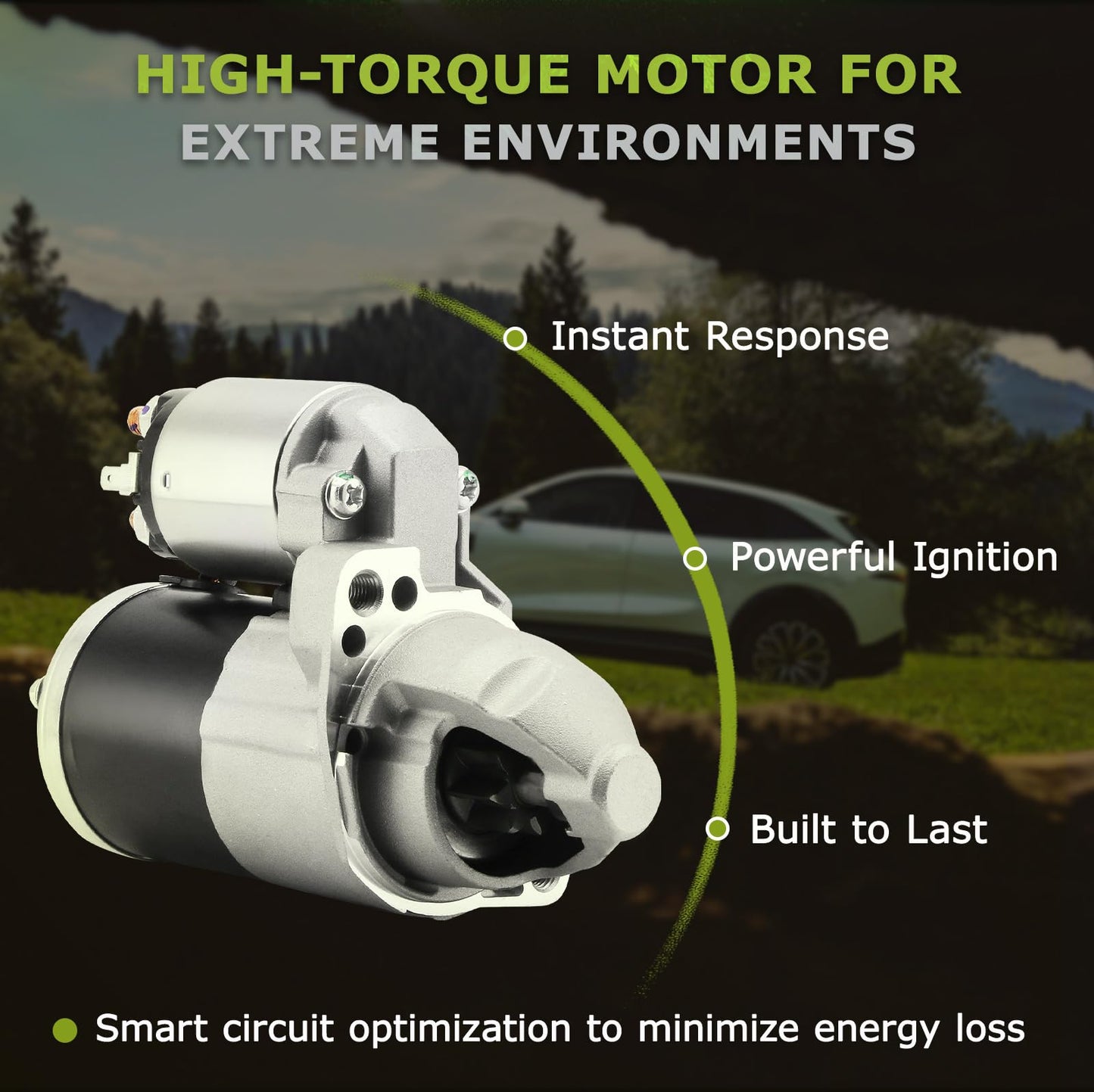 Starter Motor Compatible with Chrysler Sebring 2.4L 07-10 Compatible with Dodge Avenger 2.4L 08-10, Fit for Dodge Caliber 1.8L 07-09 2.0L 2.4L 07-12, Journey 2.4L 09-19, Jeep Compass 2.0L 2.4L 07-17