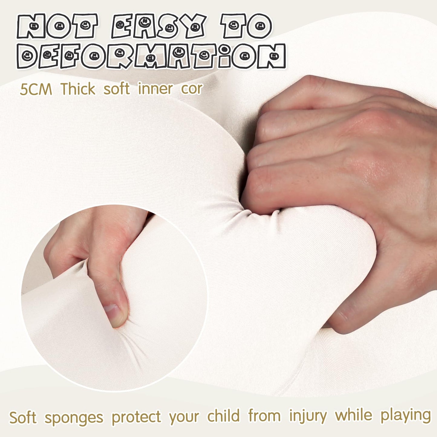 Foam Ball Pit for Kid, Kids Soft Ball Pit,Kiddie Balls PoolIdeal Gift Toys for Children, 47 Inch,(Off-White)