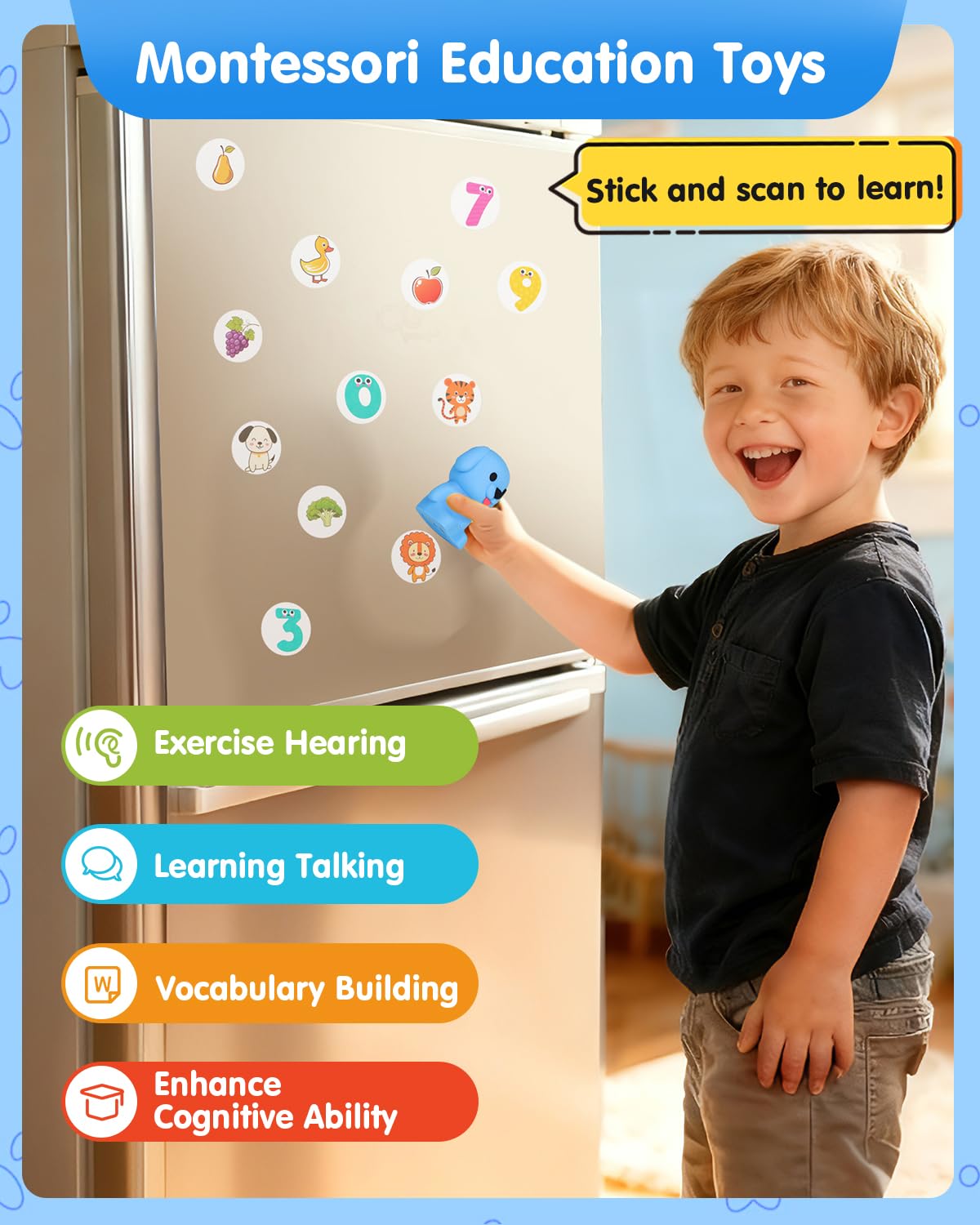 Humzo Talking Phonics Flash Cards with Reader Pen