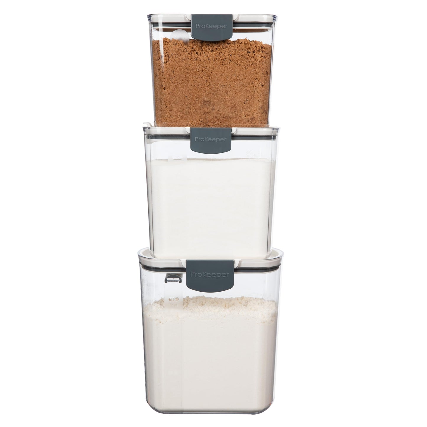 PREPWORKS ProKeeper 3 Piece Baker's Storage Set - Includes Flour, Sugar, and Brown Sugar Containers