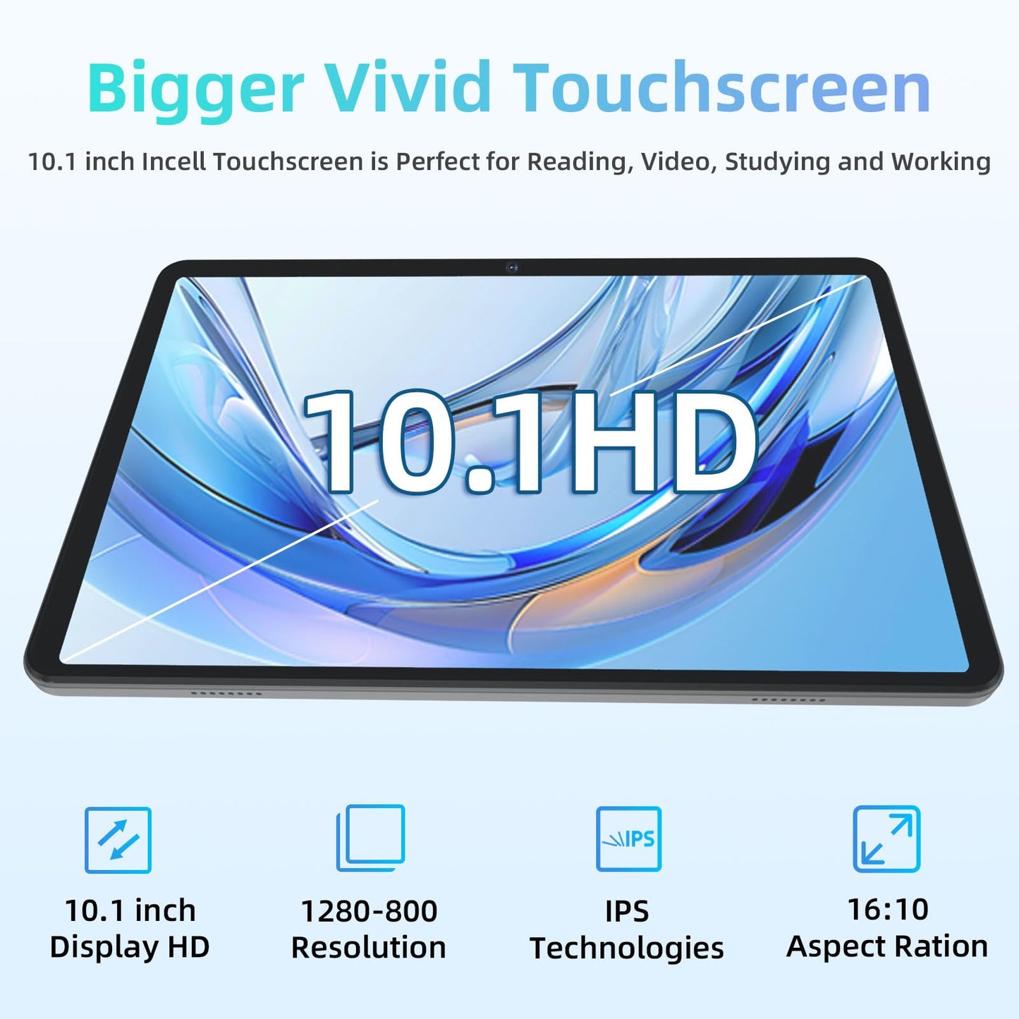 Android 15 Tablet, 10 inch Tablet with Octa-Core Processor, 12GB RAM 64GB ROM 2TB Expand, 1280x800 HD Touchscreen, GPS, WiFi 5, Dual Camera, BT5.0, 6000mAh, Widevine L1, Google Tablets (Black)