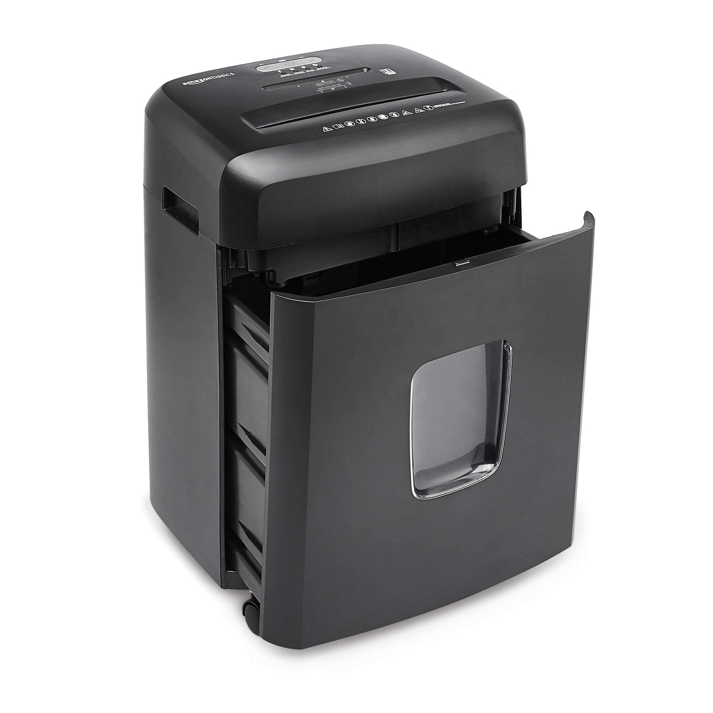 Amazon Basics 15 Sheet - New model Cross Cut Paper and Credit Card CD Shredder With 6 Gallon Bin, Black