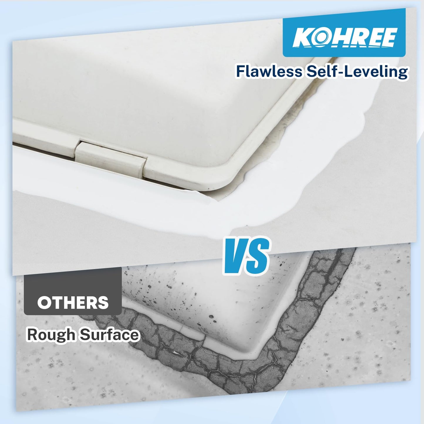 Kohree RV Roof Sealant 6 Pack, Self-Leveling Lap Sealant White, RV Caulking Exterior for RV Roofs, Maintenance, Repair