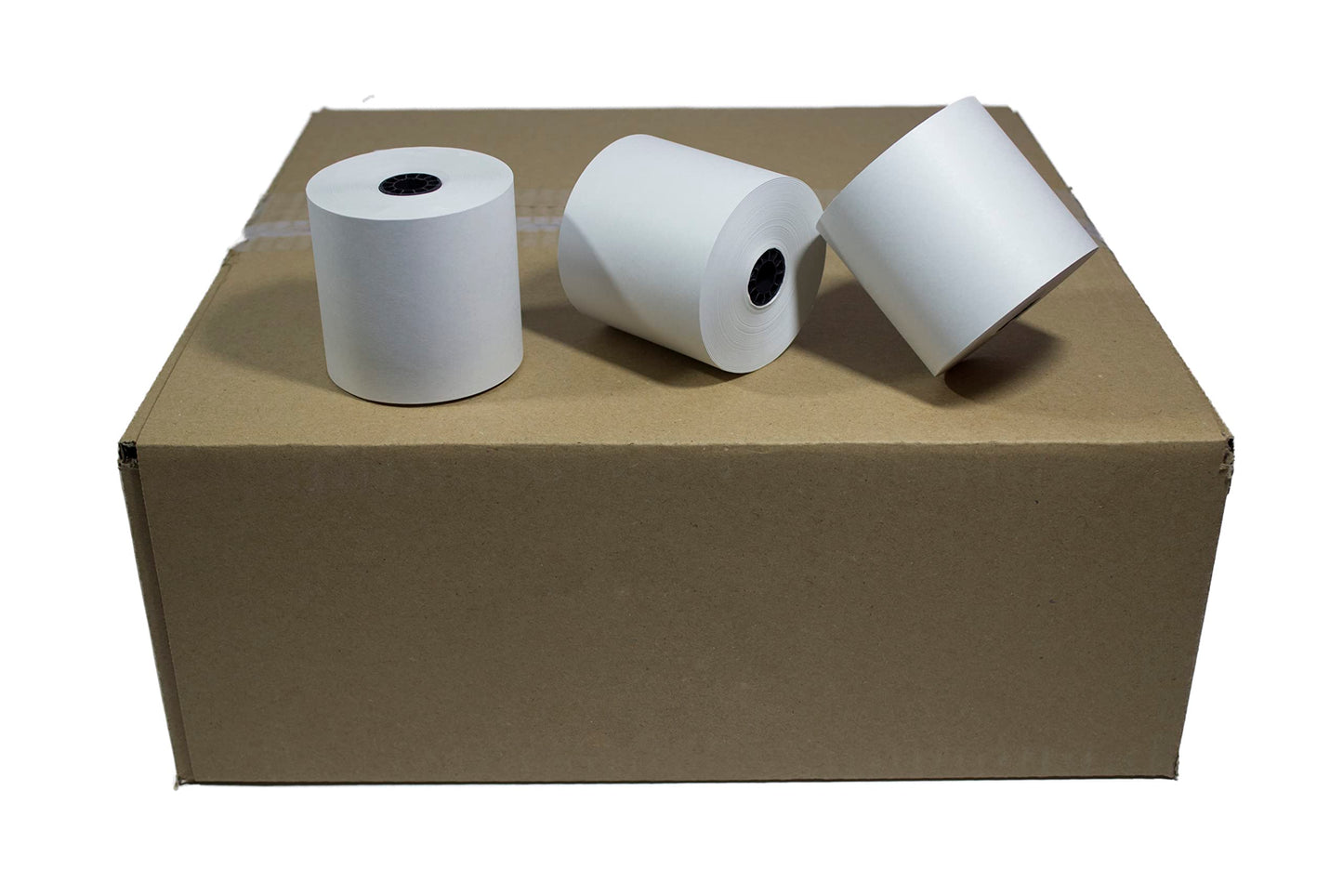 3" x 165' Kitchen Register Rolls,1 Ply Bond Printer Printer Pos Paper Roll 50 Rolls/Case (Single Solid Core 46GSM)