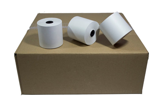 3" x 165' Kitchen Register Rolls,1 Ply Bond Printer Printer Pos Paper Roll 50 Rolls/Case (Single Solid Core 46GSM)
