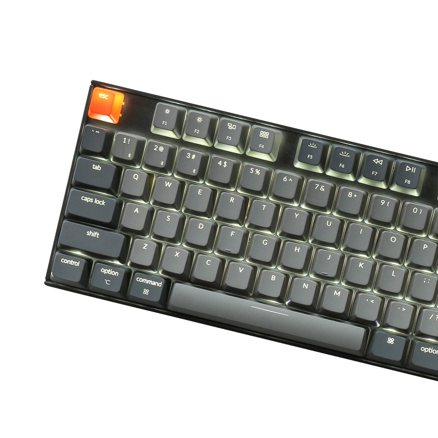 Keychron K8 Hot-swappable Wireless Bluetooth/Wired USB Mechanical Keyboard with Gateron G Pro Blue Switch/White LED Backlight/N-Key Rollover, Tenkeyless 87-Key Computer Keyboard for Mac Windows