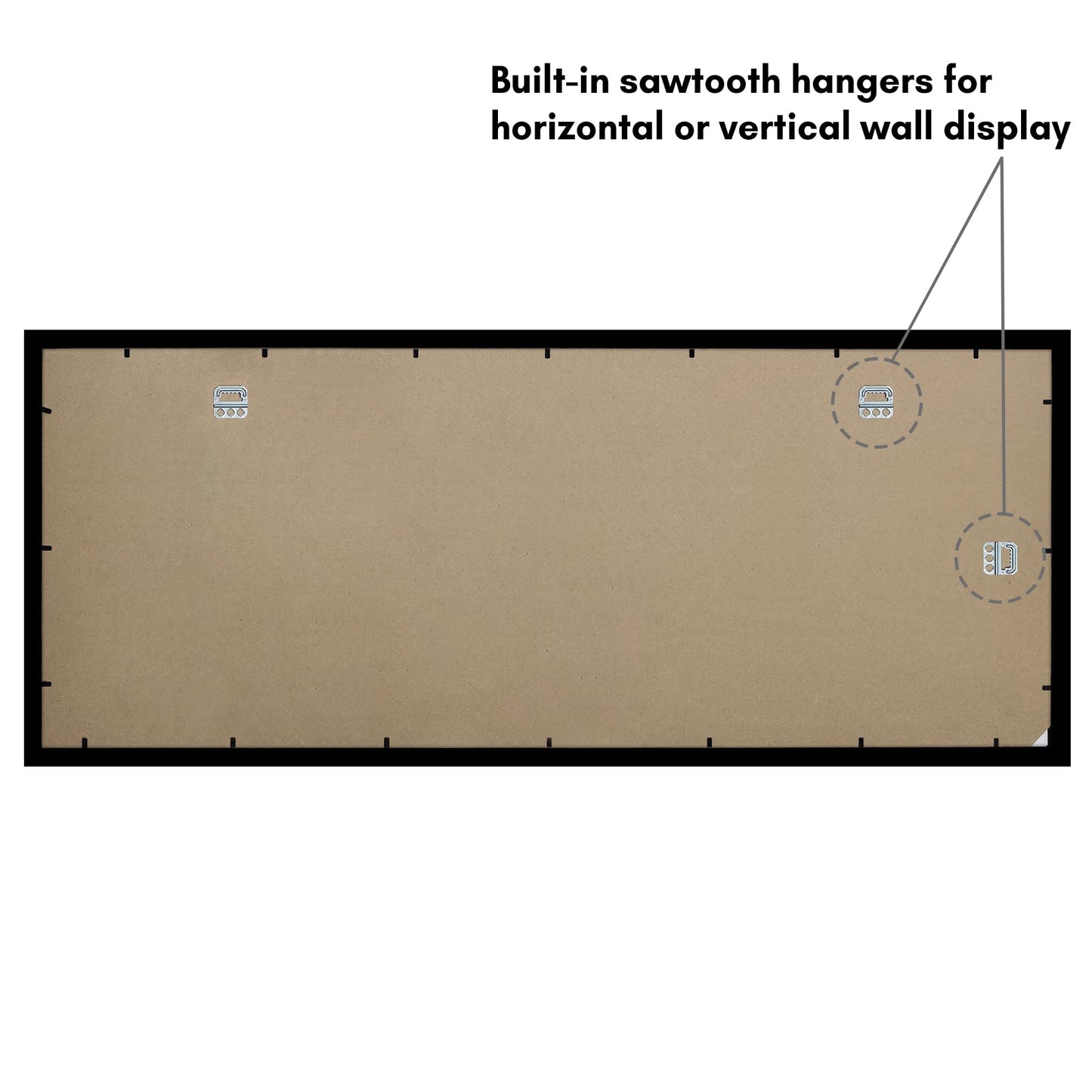 Americanflat 14x36 Poster Frame with Polished Plexiglass - Signature Collection - Gallery-Style Frames Made of Engineered Wood - Photo Frame for Wall Display - Black
