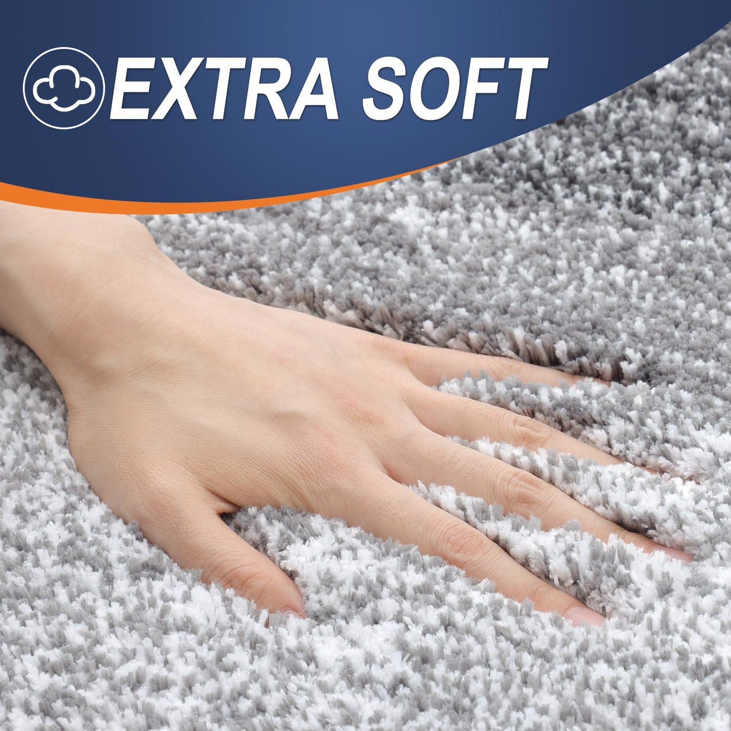 OLANLY Large Bathroom Rugs Mat 40x32, Extra Soft Absorbent Microfiber Bath Rugs, Rubber Backing, Quick Dry, Machine Washable Bath Mats for Bathroom Floor, Tub and Shower, Home Decor Accessories, Grey