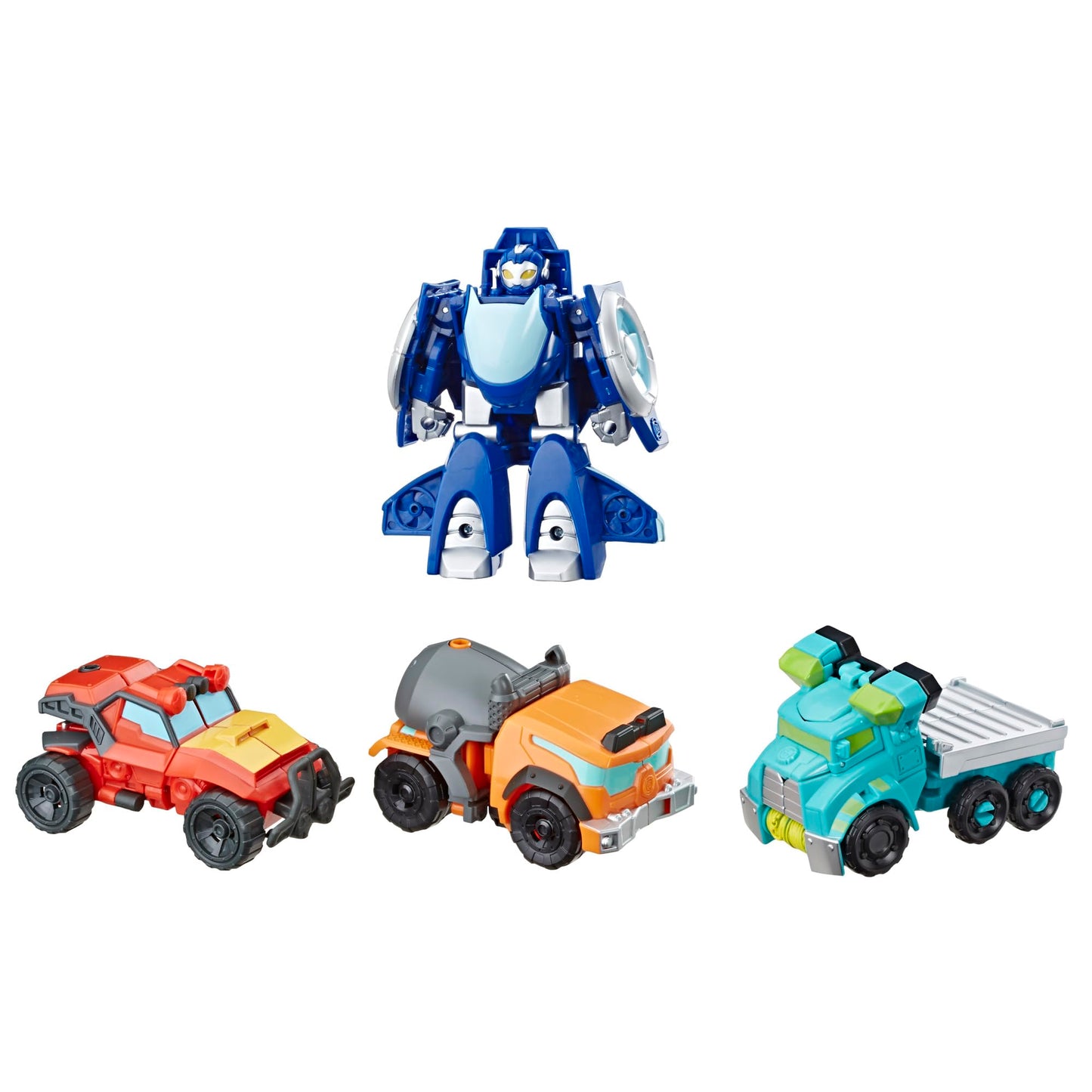 Playskool Heroes Transformers Rescue Bots Academy Academy Rescue Team Pack, 4 Collectible 4.5-inch Converting Action Figures, Toys for Kids Ages 3 and Up