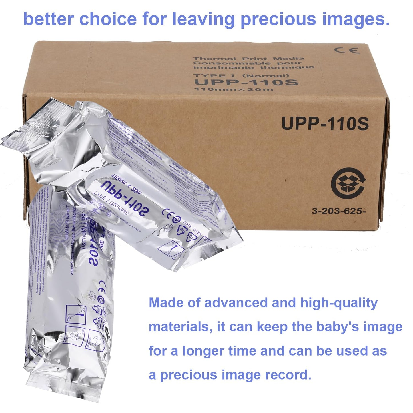 UPP 110S Ultrasound Thermal Print, 110mm x 20m, A6 Black and White Printers