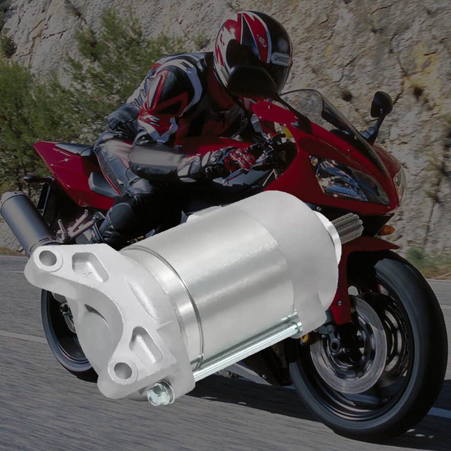 KARSEE Starter Motor 5JJ-81890-00 Compatible with Yamaha YZF-R1 YZF R1 2000-2003 5PW81890-00 & 5PW-81890-01