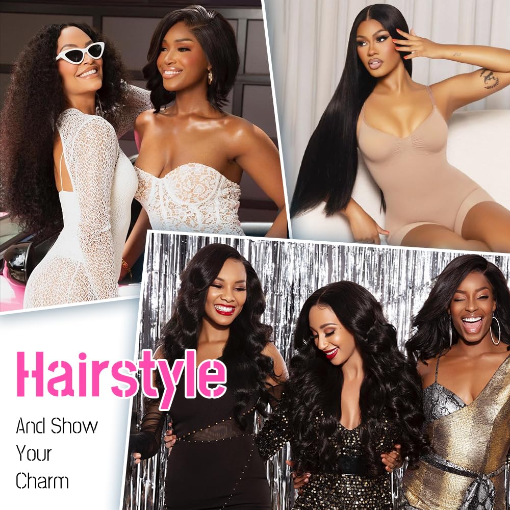 YUNXING 30 Inch 13x6 Body Wave Lace Front Wigs Human Hair Pre Plucked 200% Density HD Lace Frontal Wigs Human Hair For Women 10A Body Wave Glueless Wigs Human Hair With Baby Hair