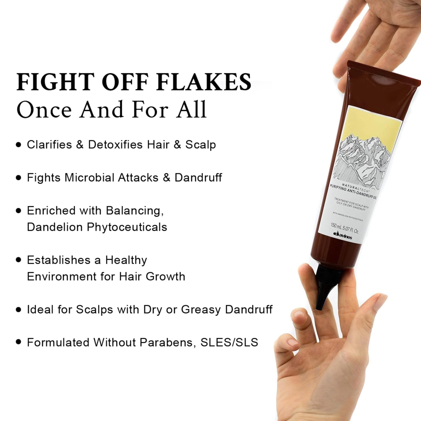 Davines Naturaltech PURIFYING Gel, Keep Dandruff-Prone Scalps Clean and Healthy, 5.07 fl. oz.