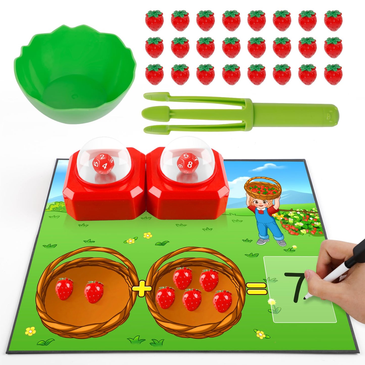 Kasfalci Math Board Games for Kids: Addition Subtraction Games, Math Counters, Kindergarten Classroom Homeschool Supplies