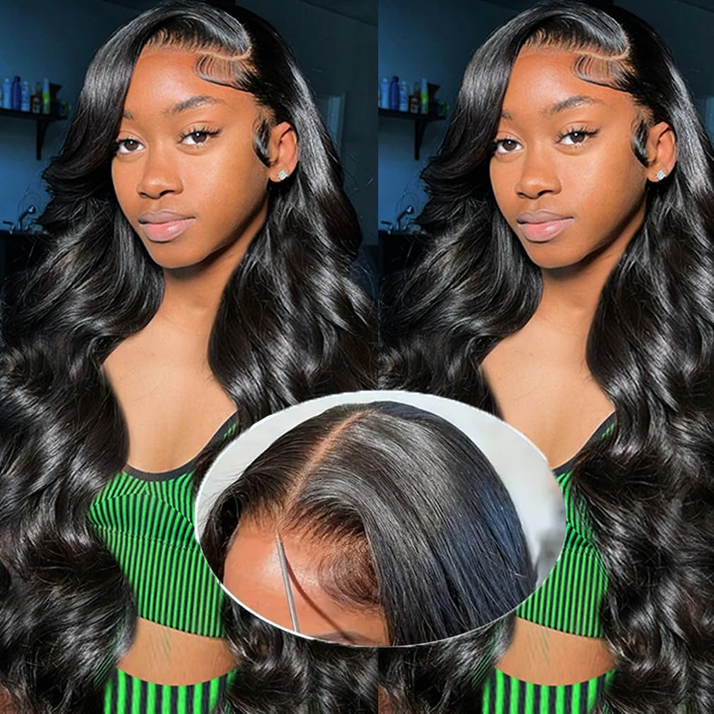 Uesoels Glueless Wigs Human Hair Pre Plucked Pre Cut 30 Inch Body Wave Lace Closure Wigs Human Hair 12A 200 Density Ready To Go Wig 6x4 HD Lace Pre Cut Wigs