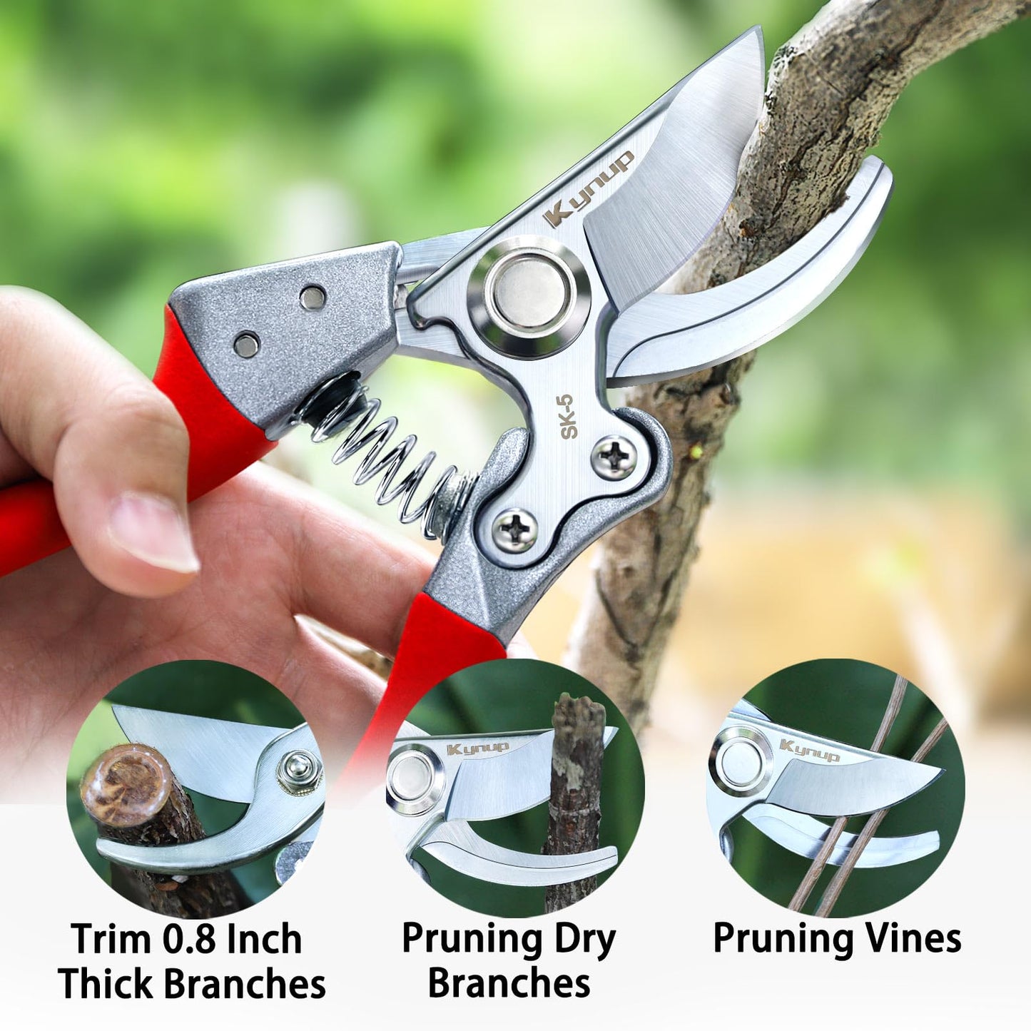 Kynup Garden Shears Pruning Shears Gardening Tools Garden Scissors Stainless Steel
