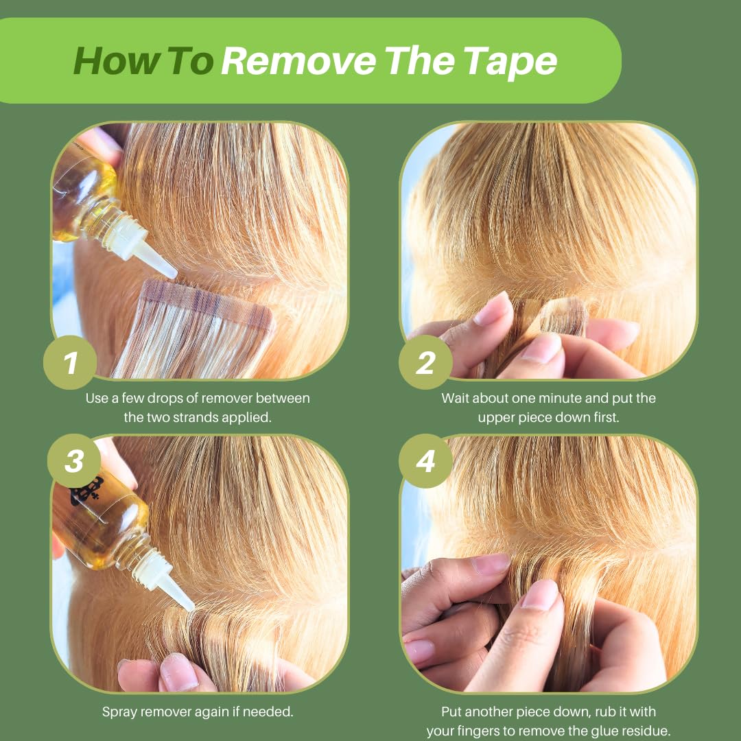 Blonde Tape in Hair Extensions Human Hair 24 Inch Long Invisible Remy Tape in Hair Extensions for Women