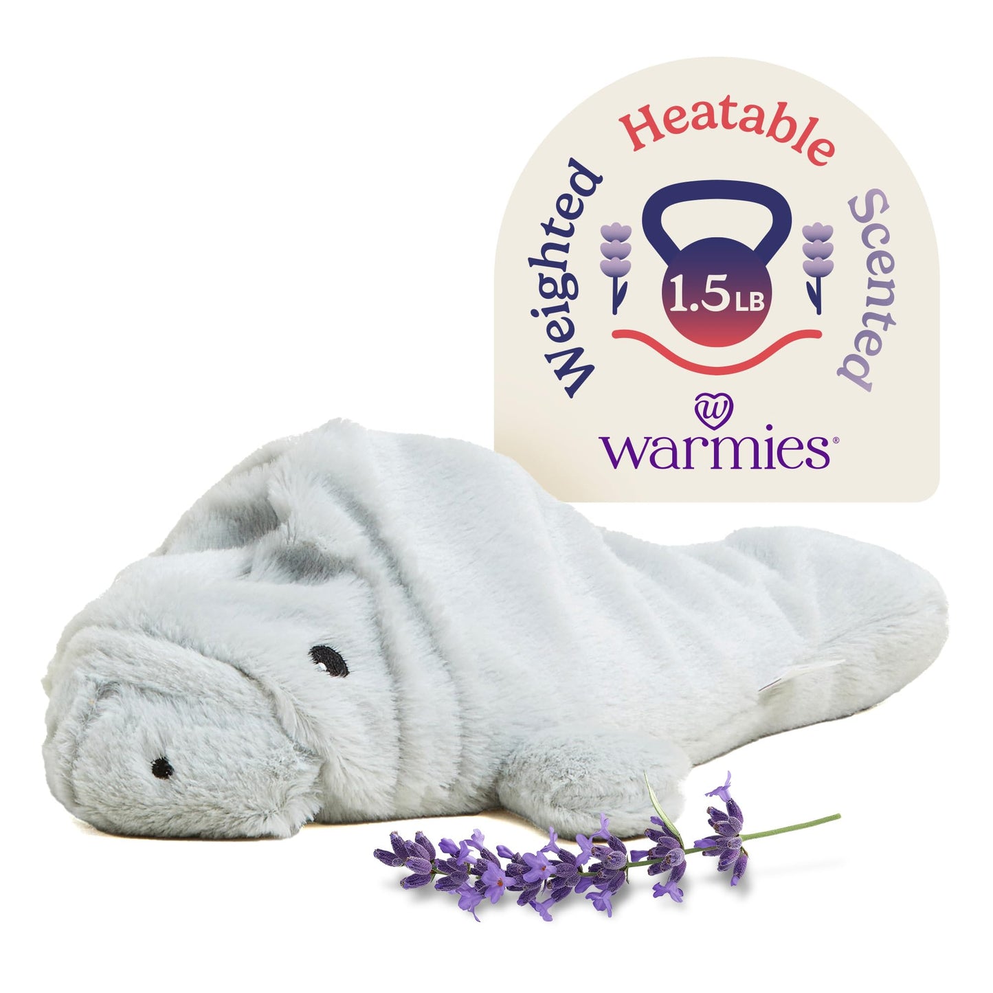 Intelex Warmies Microwavable French Lavender Scented Plush, Manatee Warmies