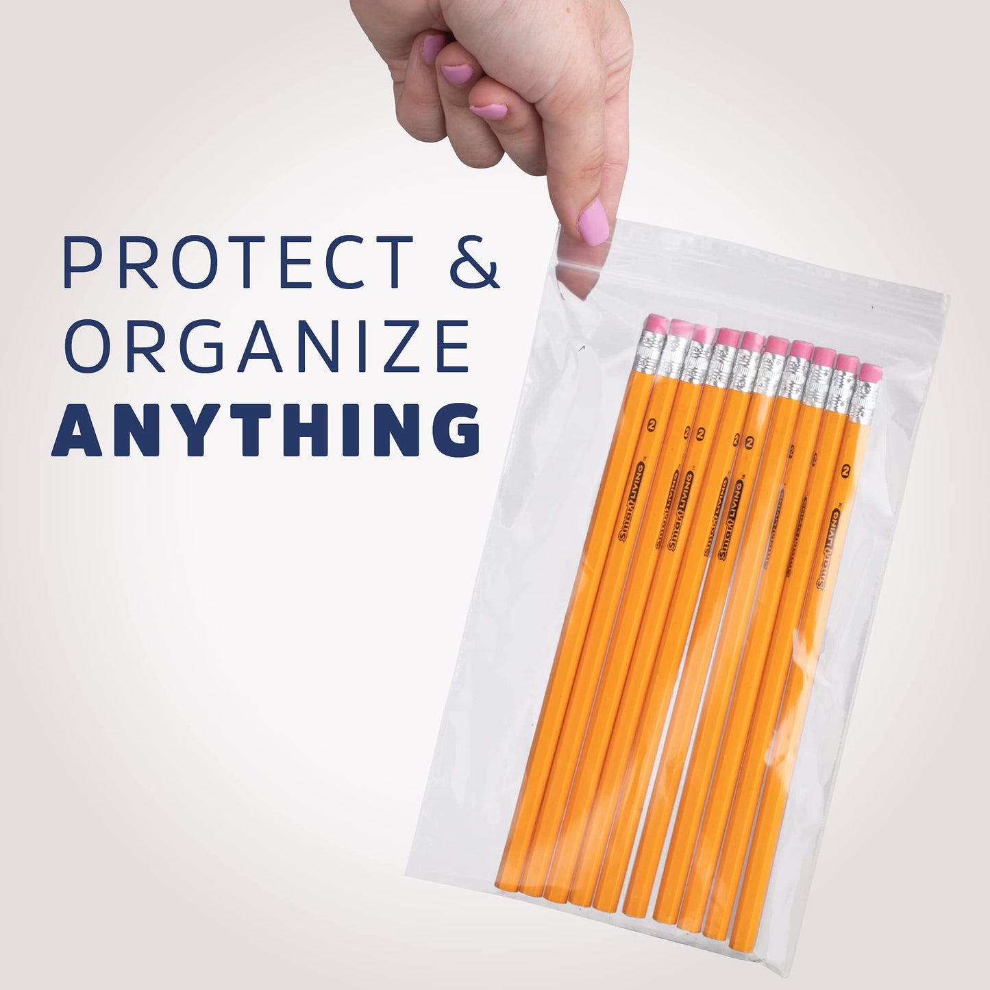 5 x 8 inches, 2Mil Clear Reclosable Zip Bags, case of 1,000 GPI Brand