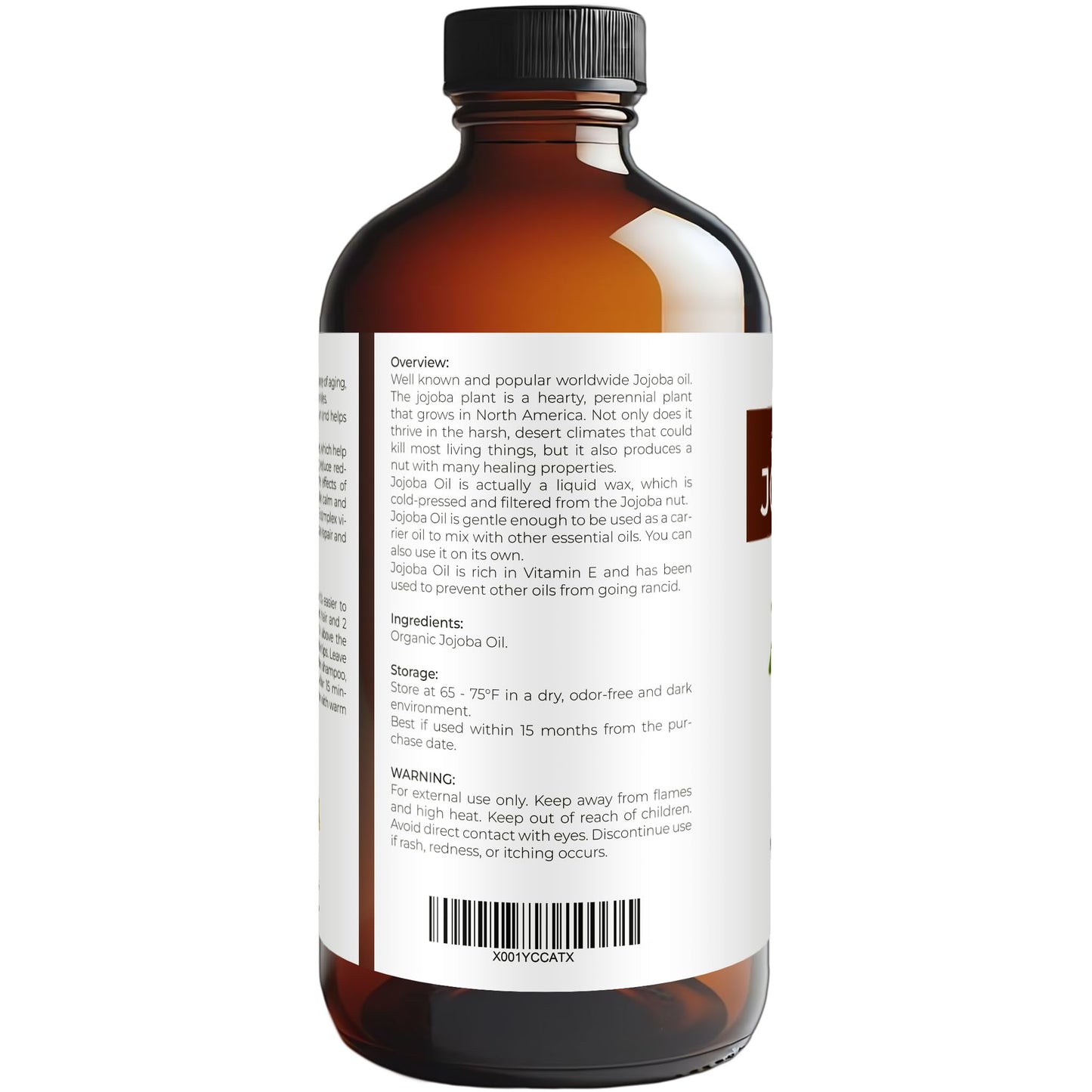 velona USDA Certified Organic Jojoba Oil - 16 oz in Glass Bottle | 100% Pure and Natural | Golden, Unrefined, Cold Pressed, Hexane Free