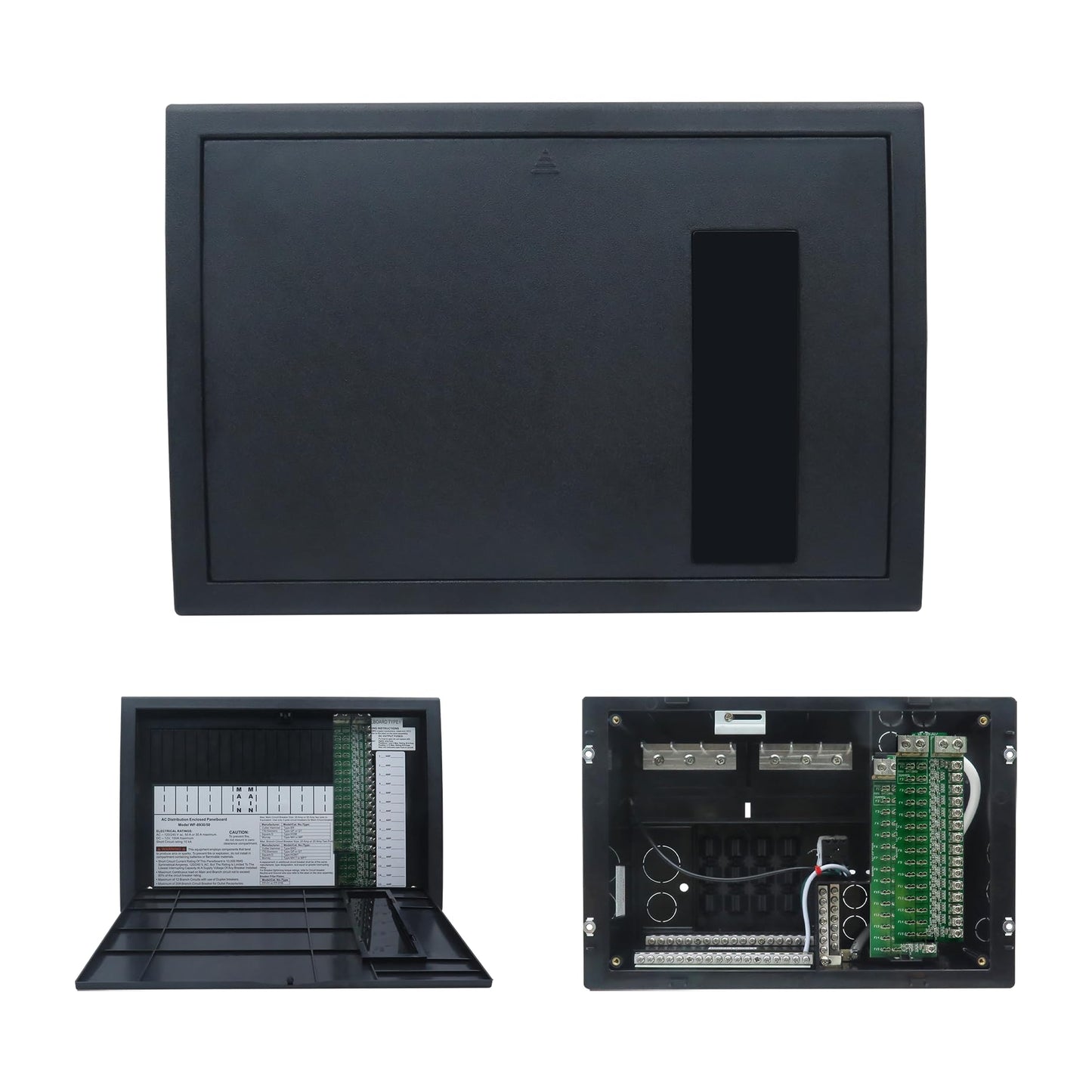 BIPIMIFI RV Electrical Panel Wf-8930/50NPB, 50 Amp AC Distribution Center, 27 Circuits, Plastic & Polycarbonate (PC) Material