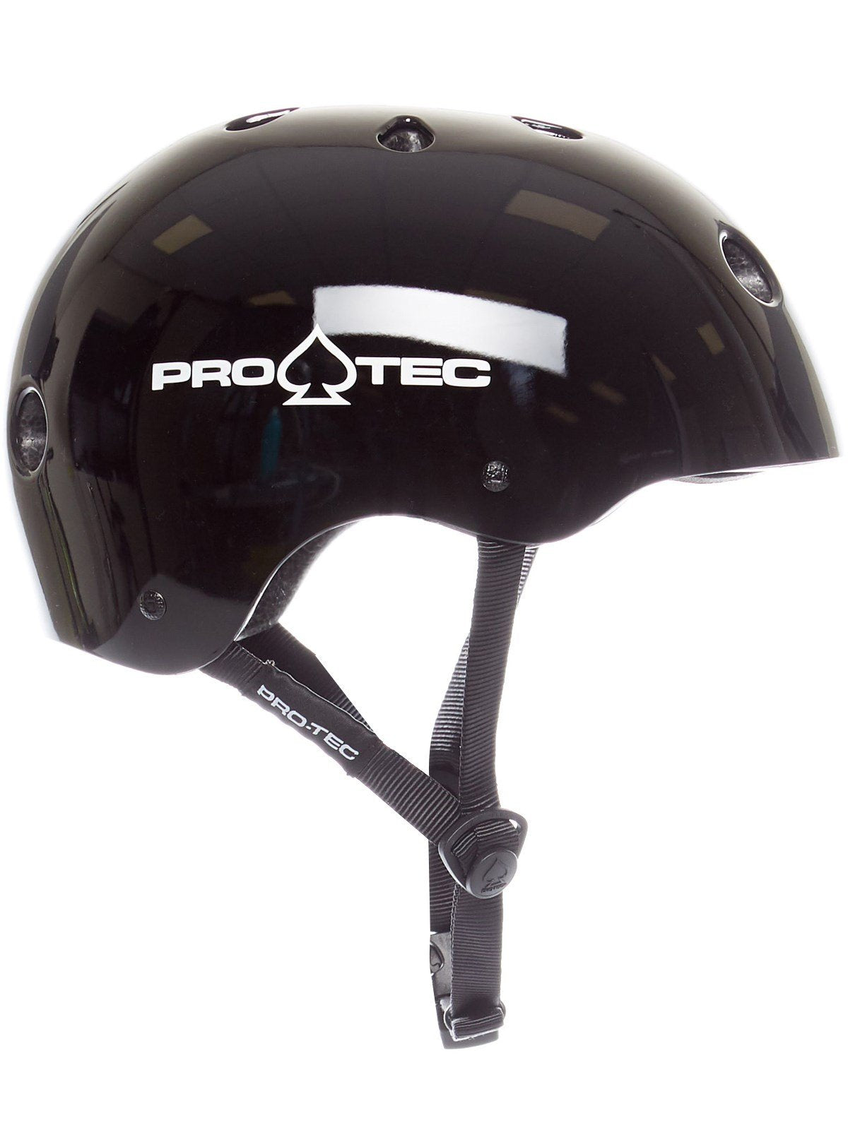 Pro-Tec Classic Certified Skateboard Helmet, Ideal for Skateboarding, Bicycling, BMX and Roller Skating, – X-Large – Black Gloss