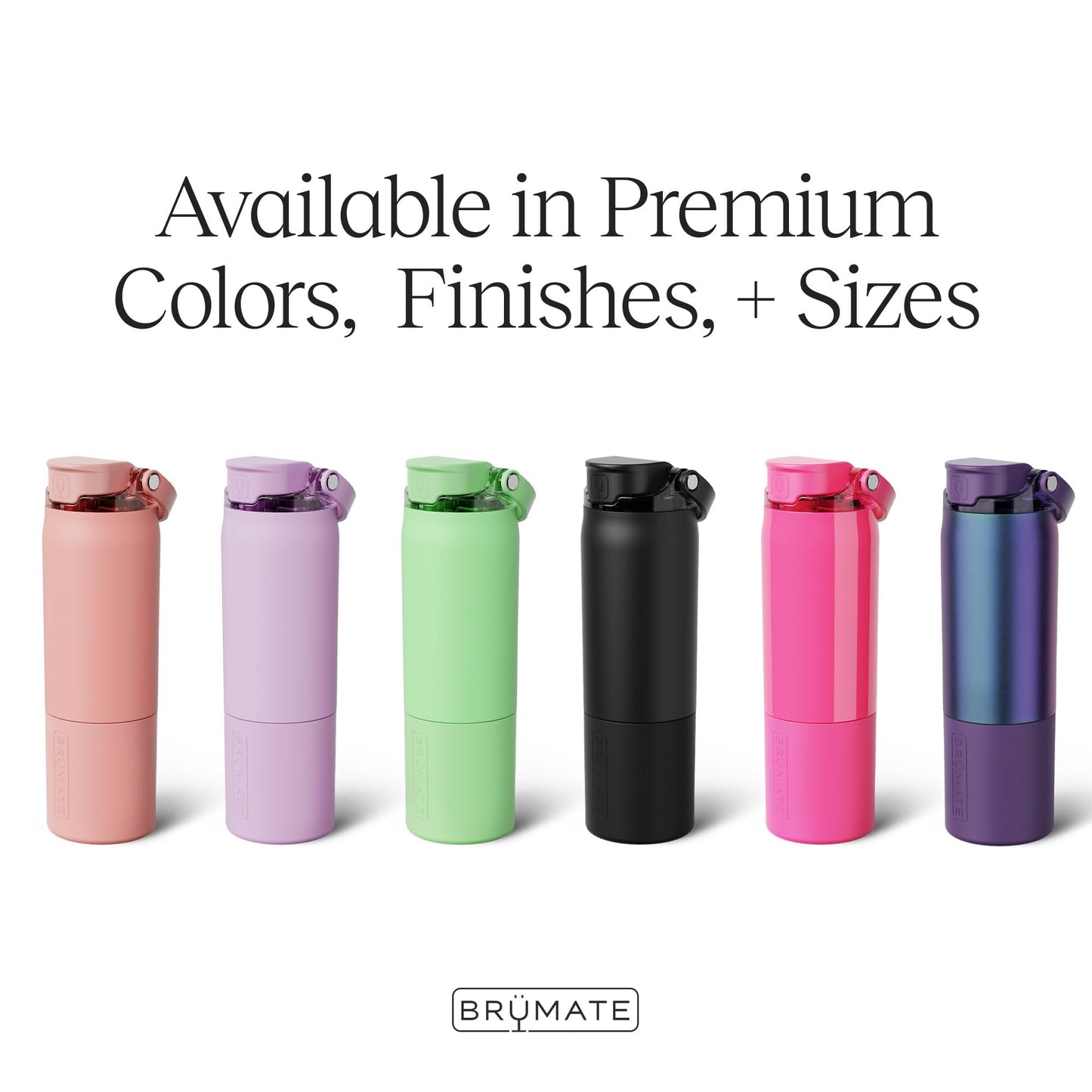 BrüMate Rise 35oz Water Bottle With 100% Leakproof Covered Silicone Straw | Insulated Stainless Steel Water Bottle With Removable Straw | Fast Flow | Soft Sip Silicone Spout | BPA-Free (Dark Aura)