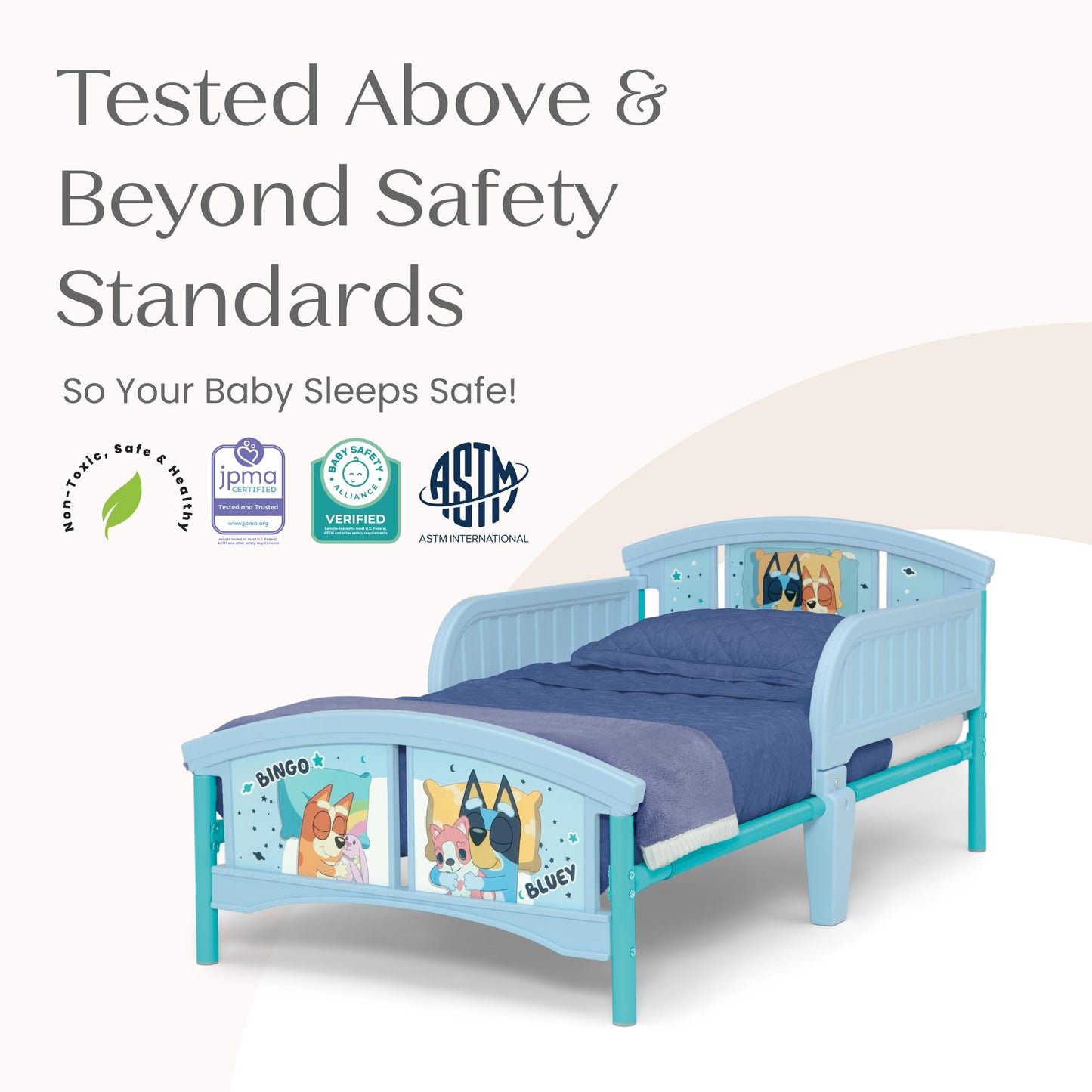 Delta Children Plastic Toddler Bed, Bluey