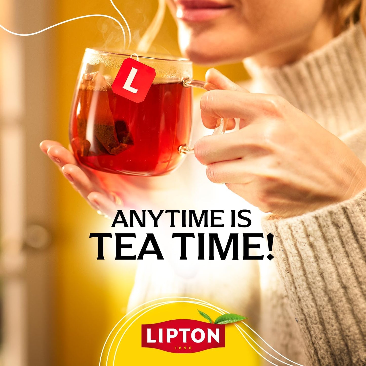 Lipton Decaffeinated Black Tea Bags 12-Pack Bundle with 600 Total Count for Hot or Iced Tea Rainforest Alliance Certified Smooth Vibrant Flavor Foil-Wrapped Premium
