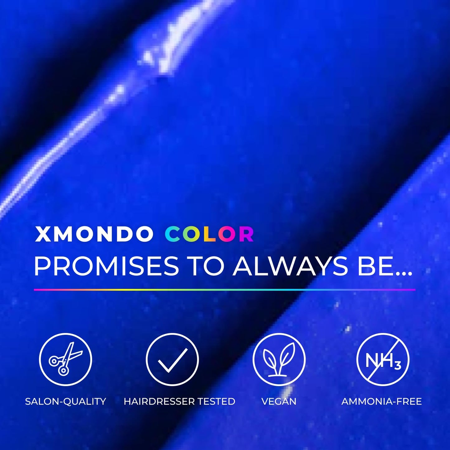 XMONDO Color Super Blue Depositing Mask & Semi-Permanent Blue Hair Dye | Infused with Bond Booster Technology & Hyaluronic Acid for Nourishment, Revitalization & Repair, Vegan Formula, 8 Fl Oz 1-Pack