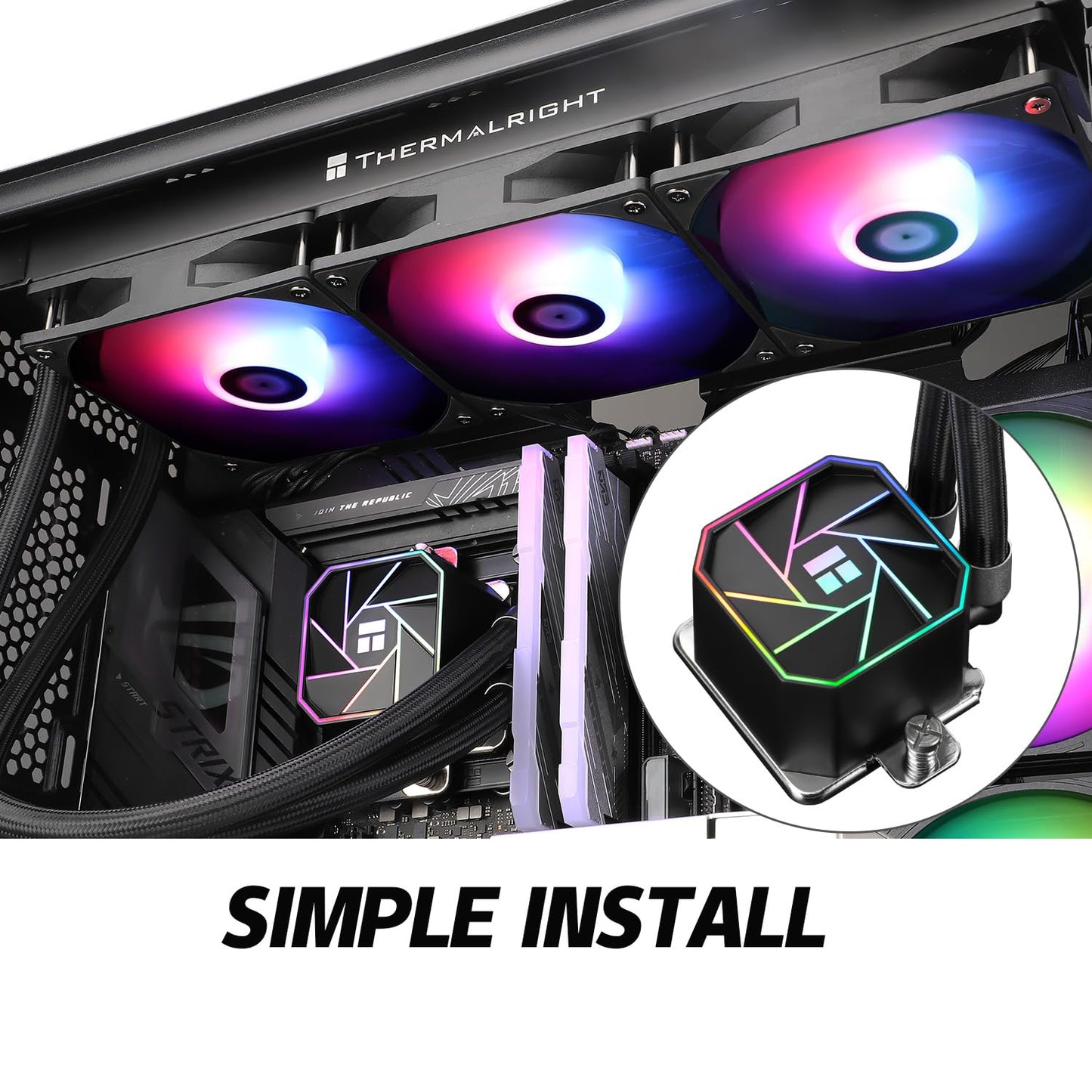 Thermalright Aqua Elite 360 V3 AIO CPU Cooler, 360 Liquid Cooling, ARGB PWM Fans, Intel LGA1150-1200/2011/1700, AMD AM4/AM5