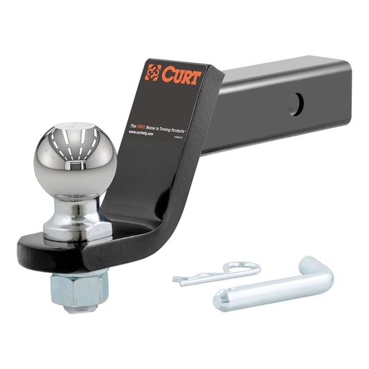 CURT 45042 Trailer Hitch Mount with 2-5/16-Inch Ball & Pin, Fits 2-Inch Receiver, 7,500 lbs, 4-Inch Drop