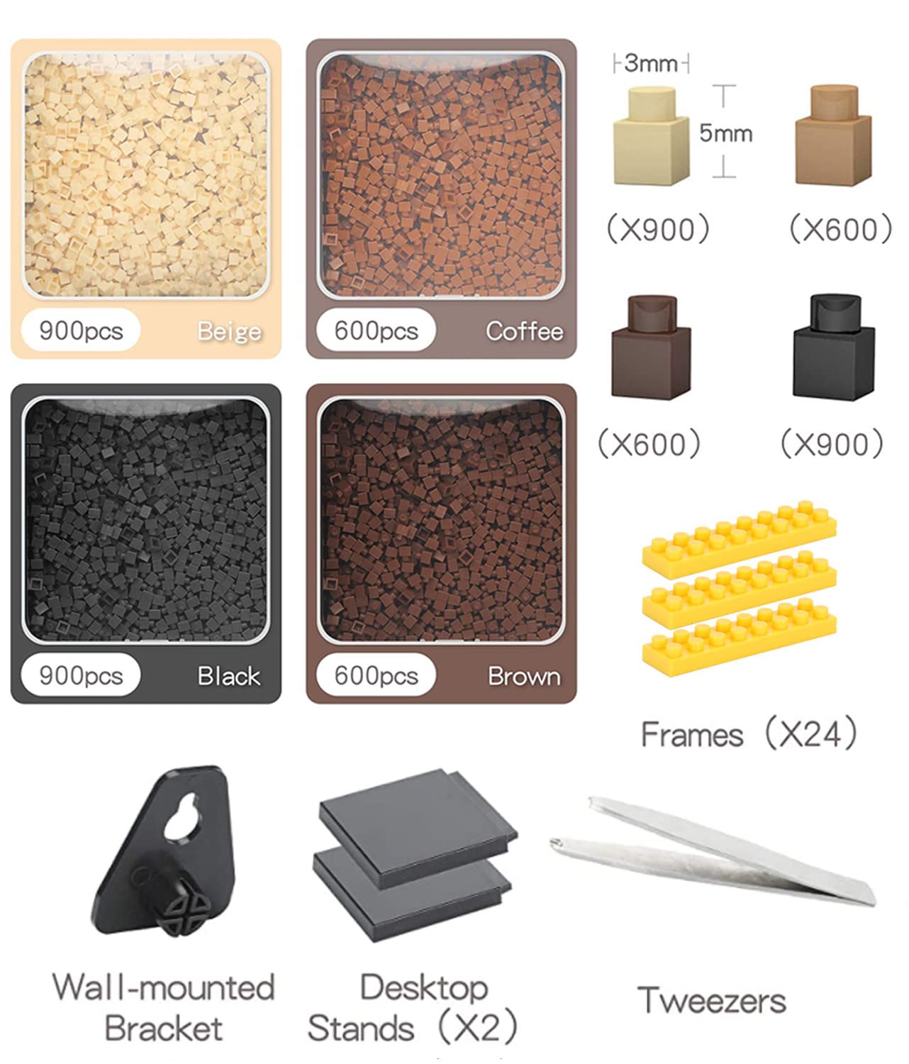 Amalia Personalized Mosaic Portrait Custom Building Kit for Adults Kids Micro Bricks Art Customized Your Own Photo Create Picture Unique Gift (Small/7.8"x7.8")