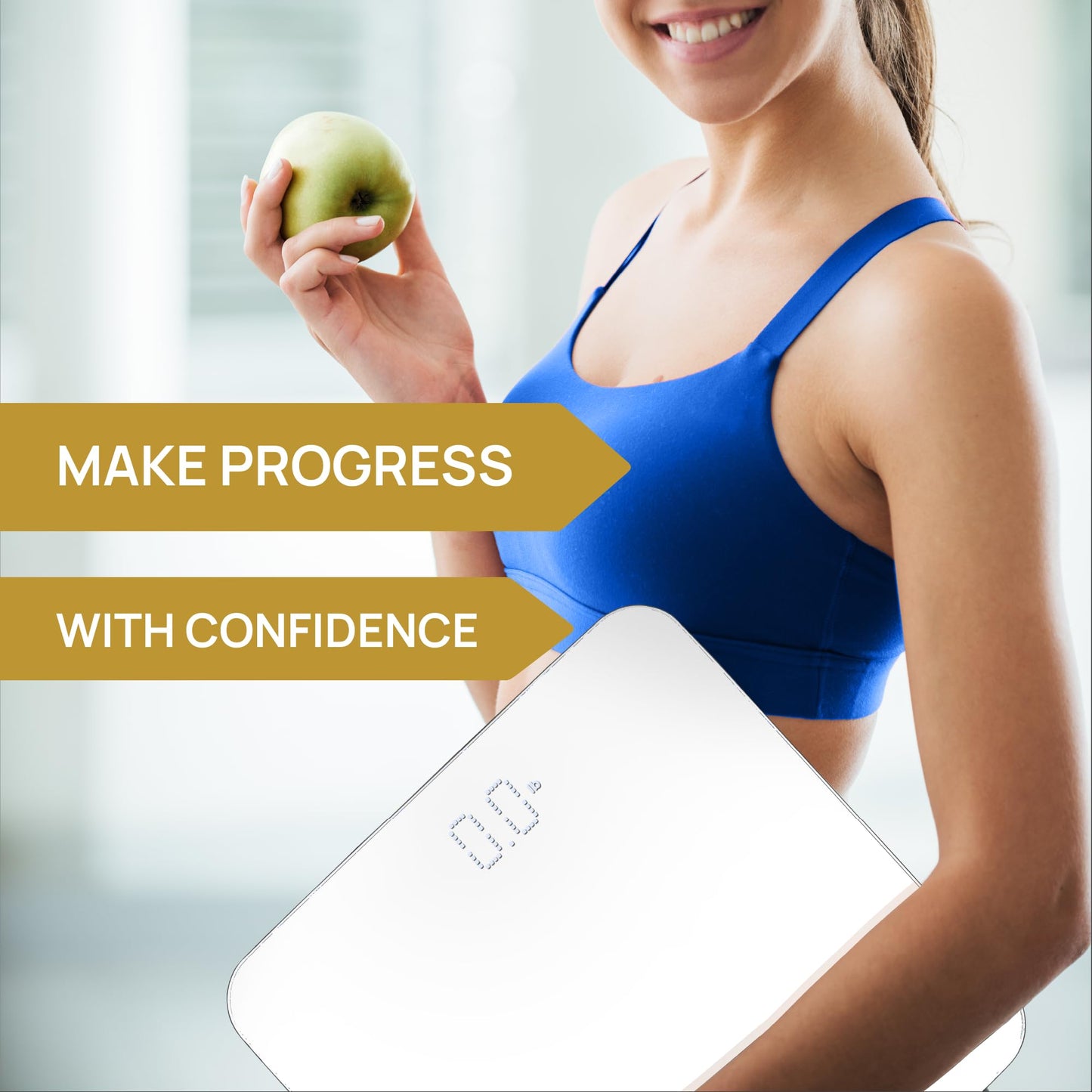 INEVIFIT Premium Bathroom Scale, Highly Accurate Digital Bathroom Body Scale, Measures Weight up to 400 lbs. Includes Batteries