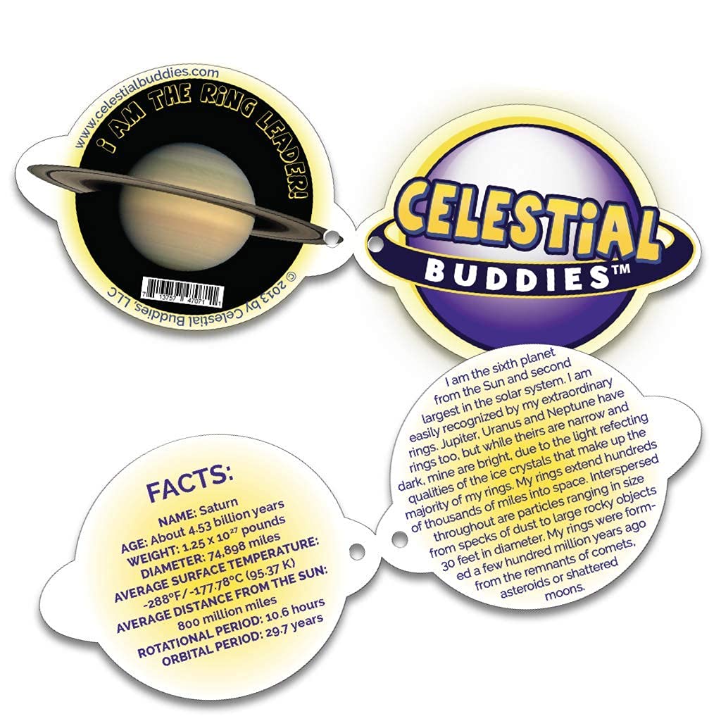 Celestial Buddies Saturn Buddy Learning Science Astronomy Space Solar System Educational Plush Blue Planet Toys?