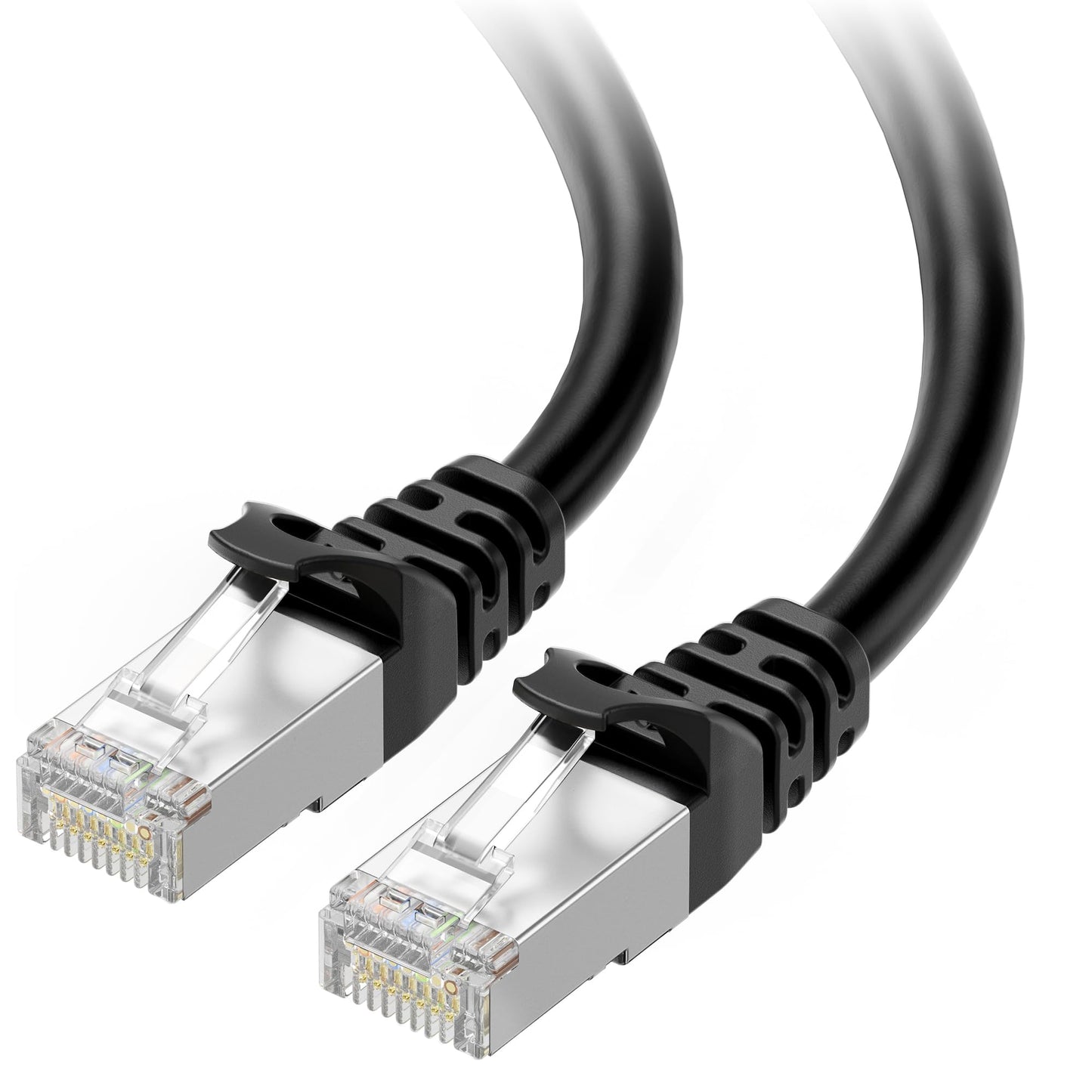 Cable Matters 10Gbps Snagless Long Shielded Cat 6A Ethernet Cable - 200ft, Cat 6A Cable, Cat6A Cord, Ethernet Cord, Black