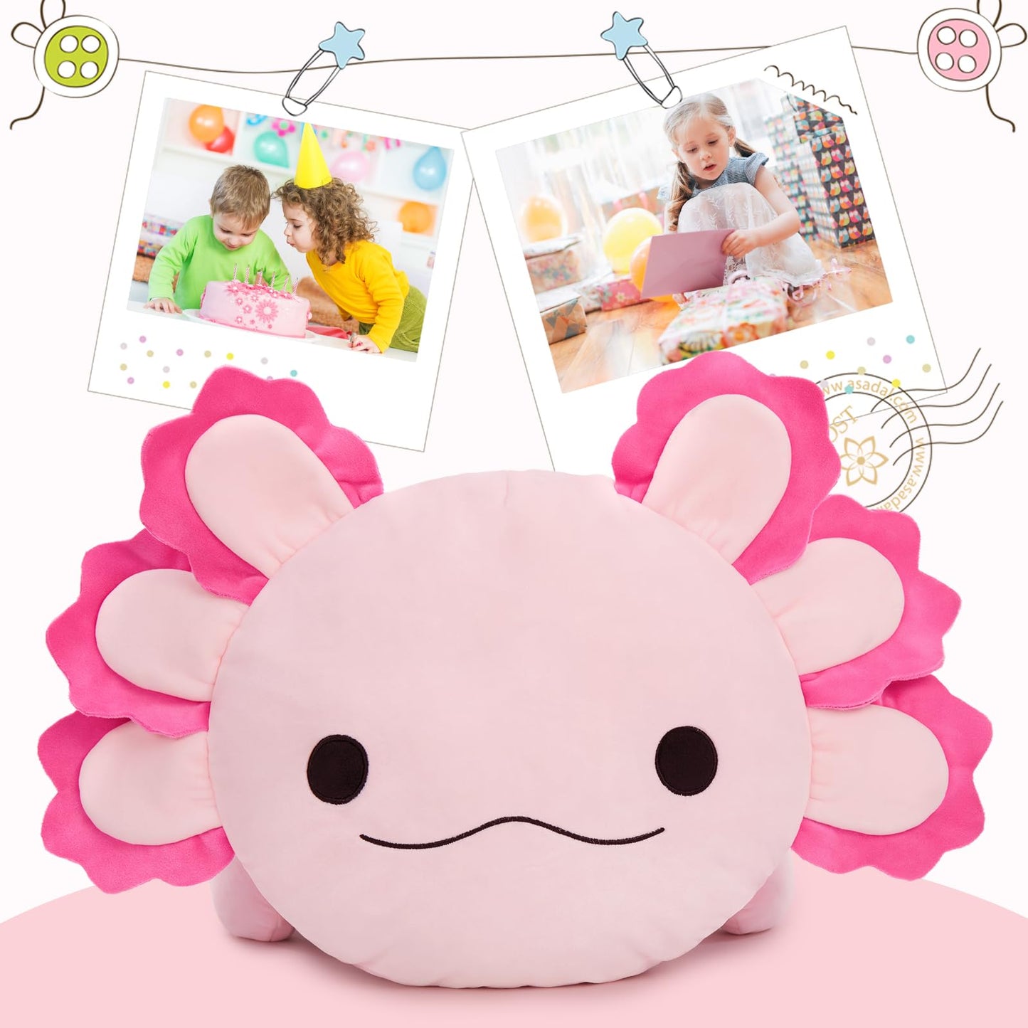 MaoGoLan Giant Axolotl Stuffed Animal, Ultra Soft 47 Inch Pink Salamander Body Pillow Plush, 4 Feet Jumbo Plushie Gift for Kids, Axolotl Lovers, Home Decor