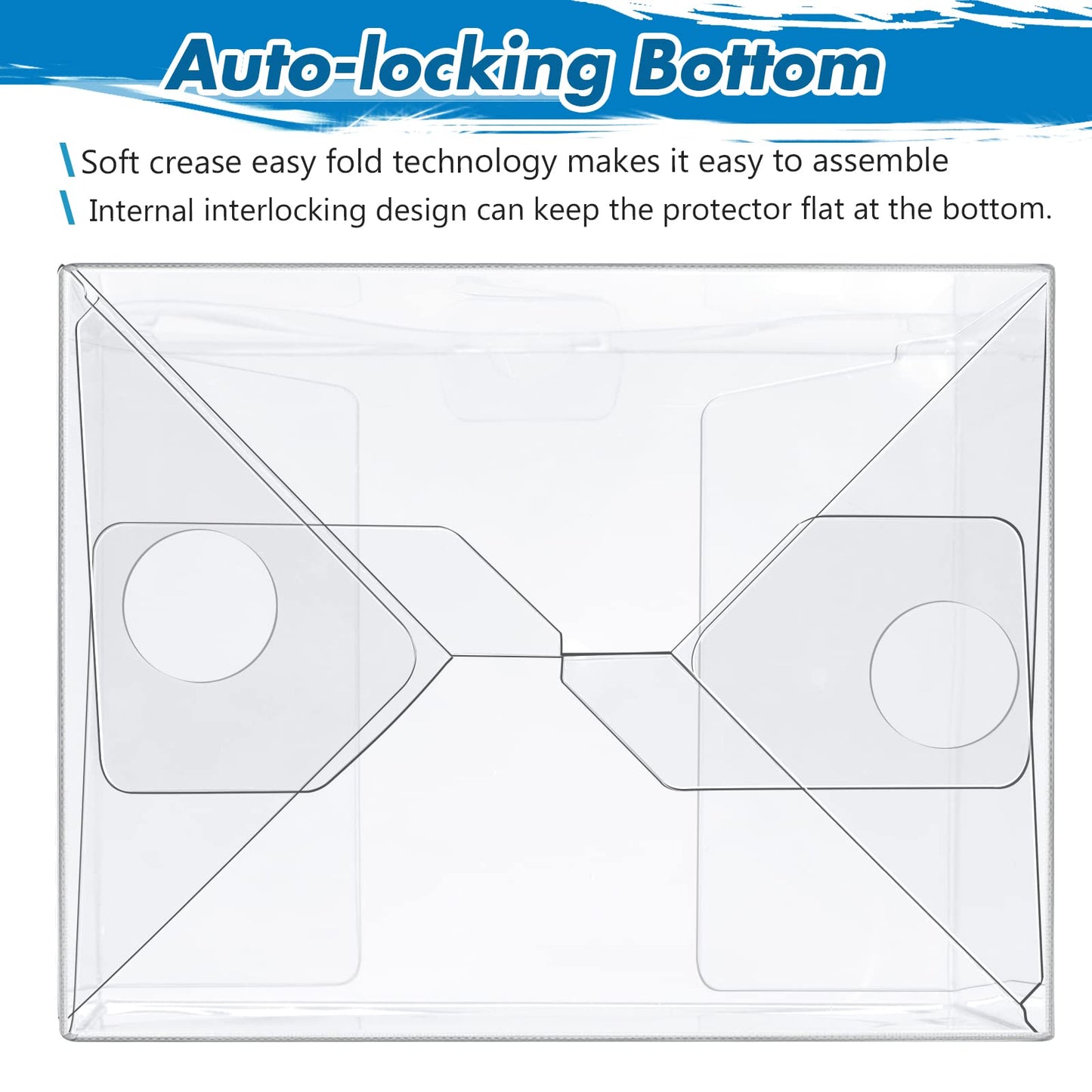 100 Pack Protectors Case Compatible with Funko- 4" Inch Pop Vinyl Figures, Crystal Clear Protectors, Heavy Duty Display Box w/ Protective Film & Locking Tab