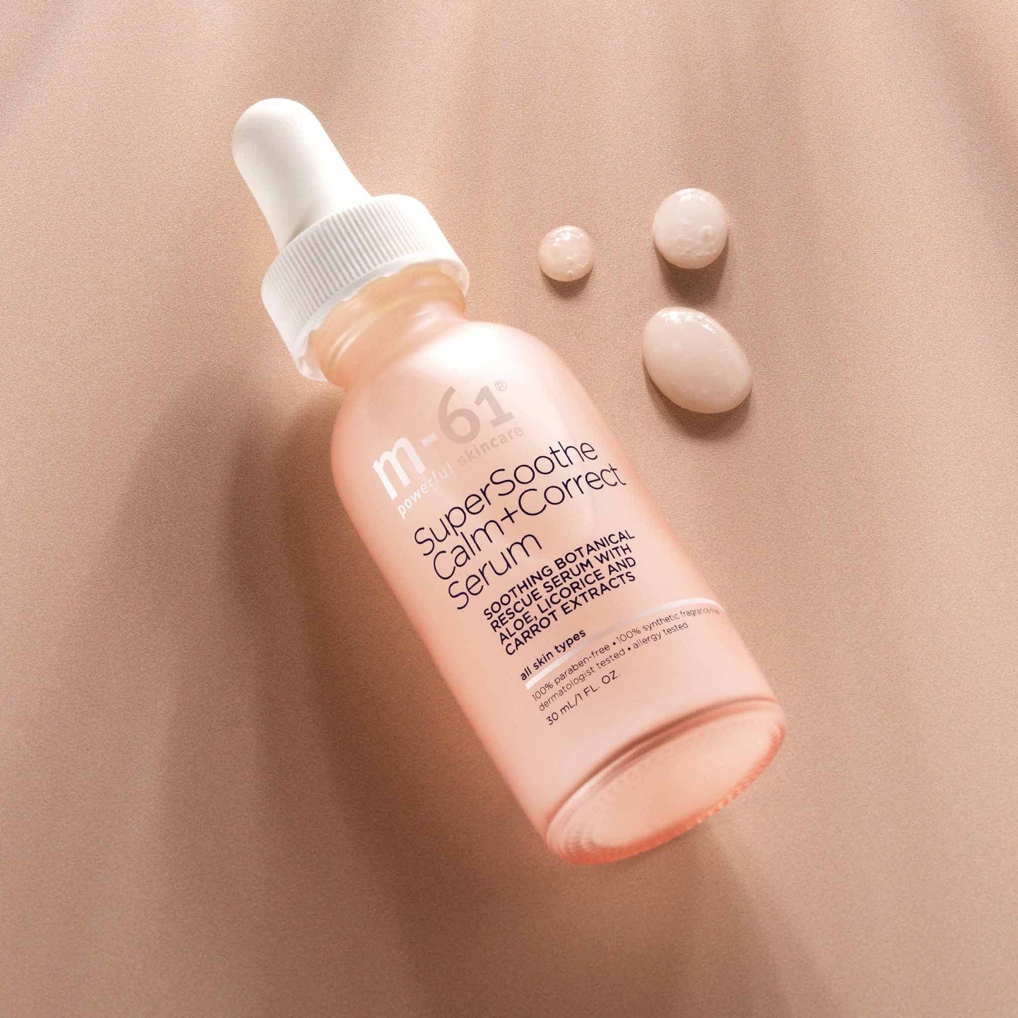 m-61 SuperSoothe Calm+Correct Serum - Antioxidant-packed calming and hydrating serum with aloe, licorice and carrot extracts.
