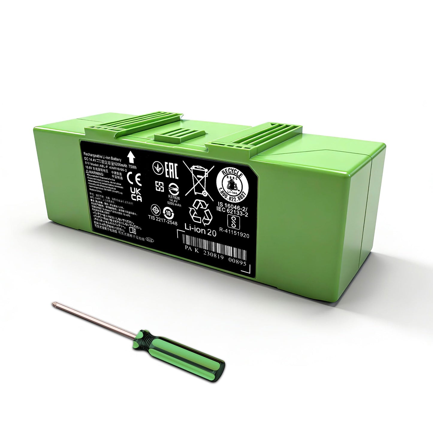 ABL-F 75Wh Replacement Li-ion Battery Compatible with iRobot Roomba j & i Series j7 j7+ j7plus i7 i7+ 7150 7550 j9 j9+ i8 i8+ i8550 / e Series e5 e5150 e5152 e5154 e5158 e6 e6198 i3 i3+ 3150 3158
