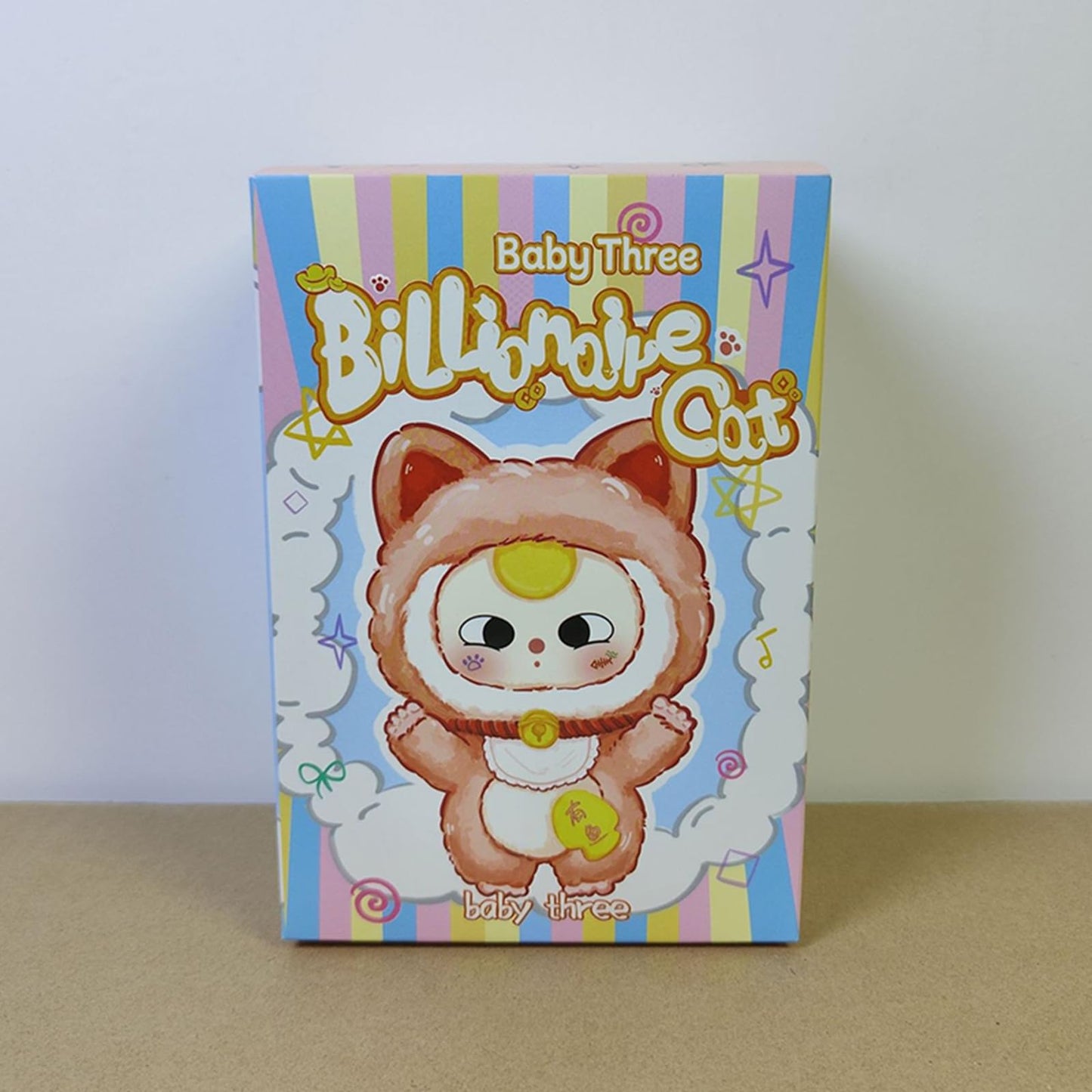 Baby Three Billionaire Lucky Cat Series Box Toy Cat Theme Mystery Box Plush Doll Plush Bag Pendant Charm Birthday Gift Random 1PC