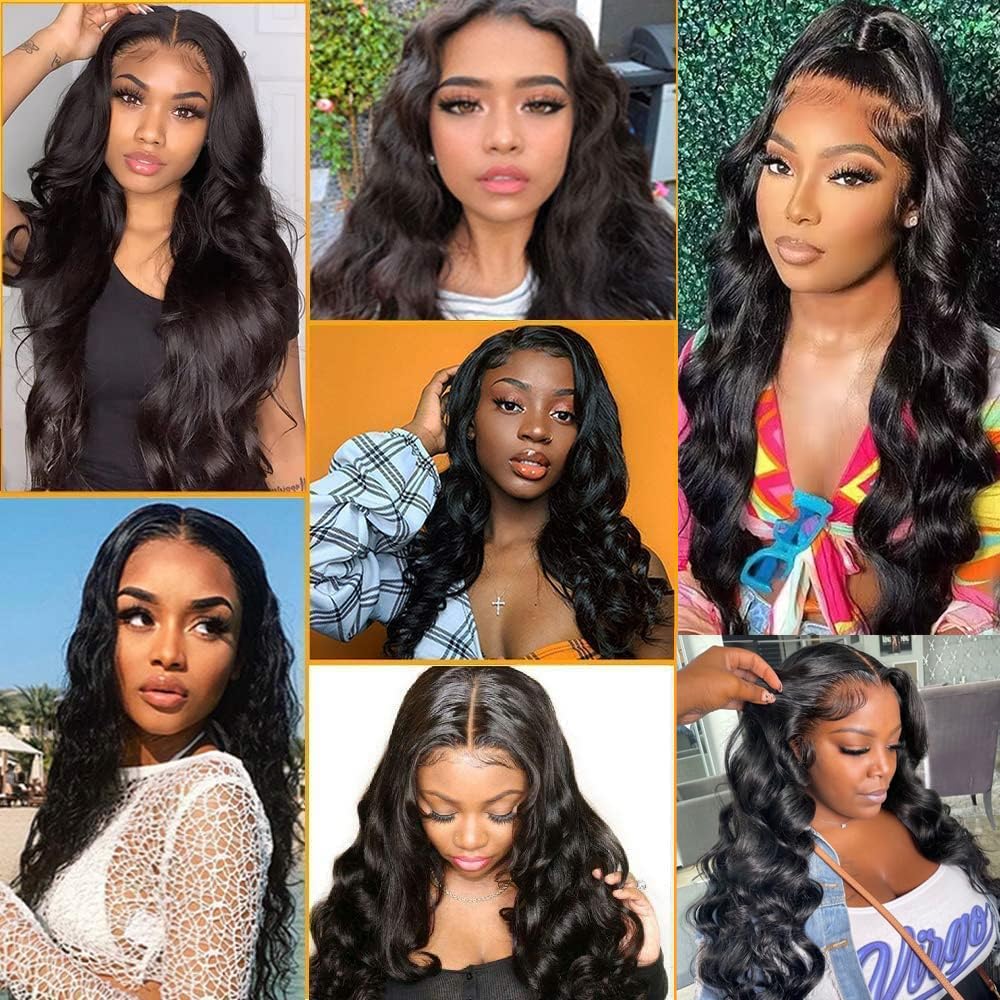 QTHAIR Brazilian Virgin Hair 16A Grade Body Wave Bundles 100% Unprocessed Virgin Brazilian Body Wavy Human Hair Bundles 20" 18" 16" 300g Brazilian Body Wave Human Hair Extensions