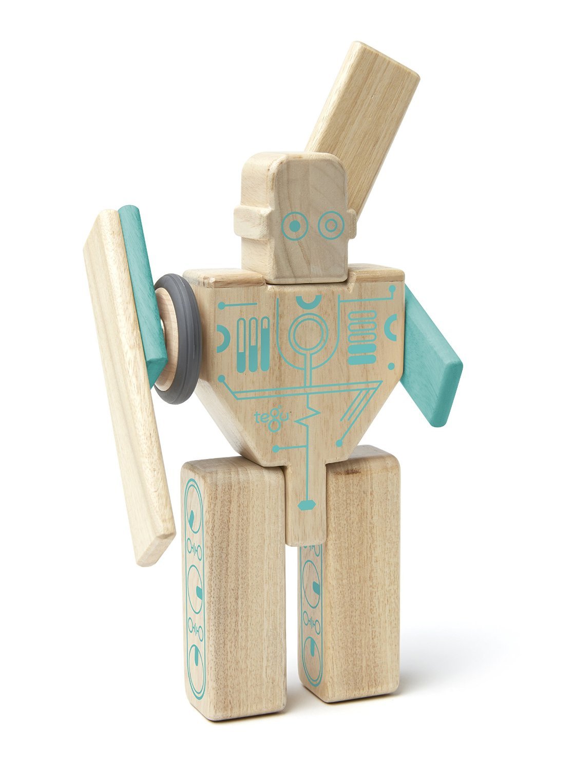 Tegu Magbot Magnetic Wooden Block Set, 1-99 years old, 9 piece