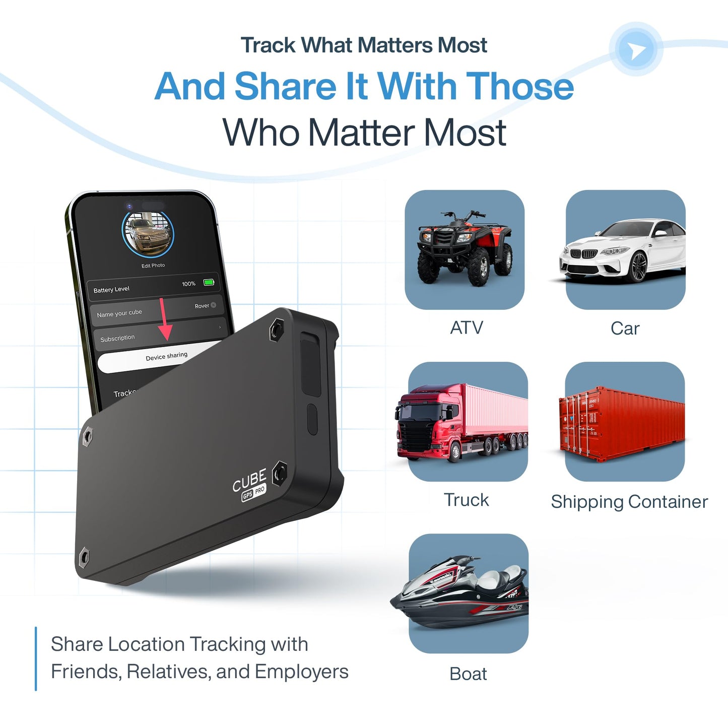 Cube GPS Tracker for Vehicles – Magnetic GPS Car Tracker, Real Time Worldwide Location Geo-Fencing, Hidden Tracking Device for Fleet Assets, Truck, Auto, Trailer, 1 Year Battery, Subscription Required