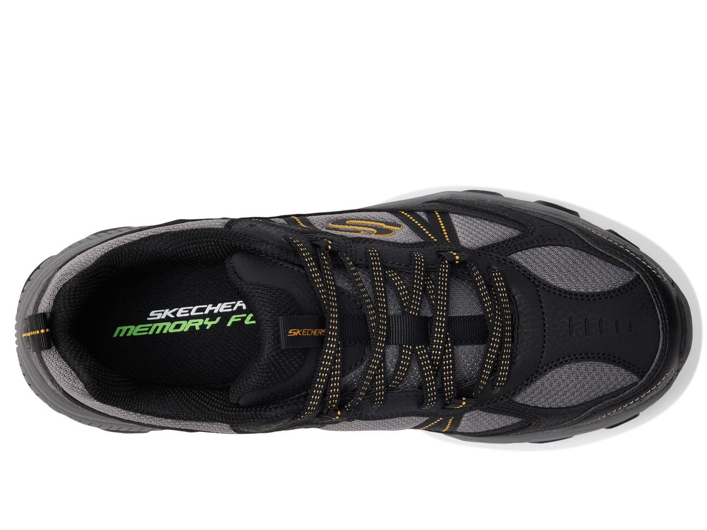 Skechers Men's Stamina at Upper Stitch, Black/Black, 14
