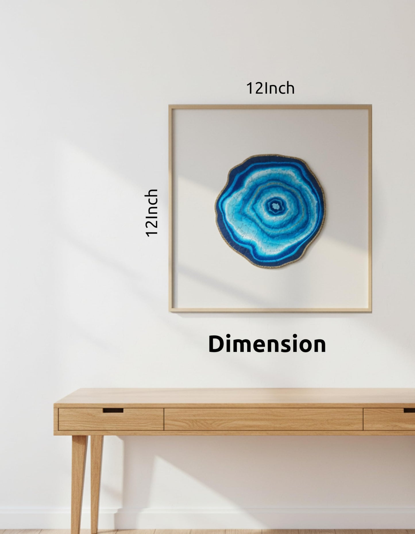 Blue Geode Puzzle – Realistic World Wooden Jigsaw Puzzle A3 Size by Sharp Brain Zone, Durable Plywood Brain Teaser, Unique Art Design,Decorative Brain Teaser Gift