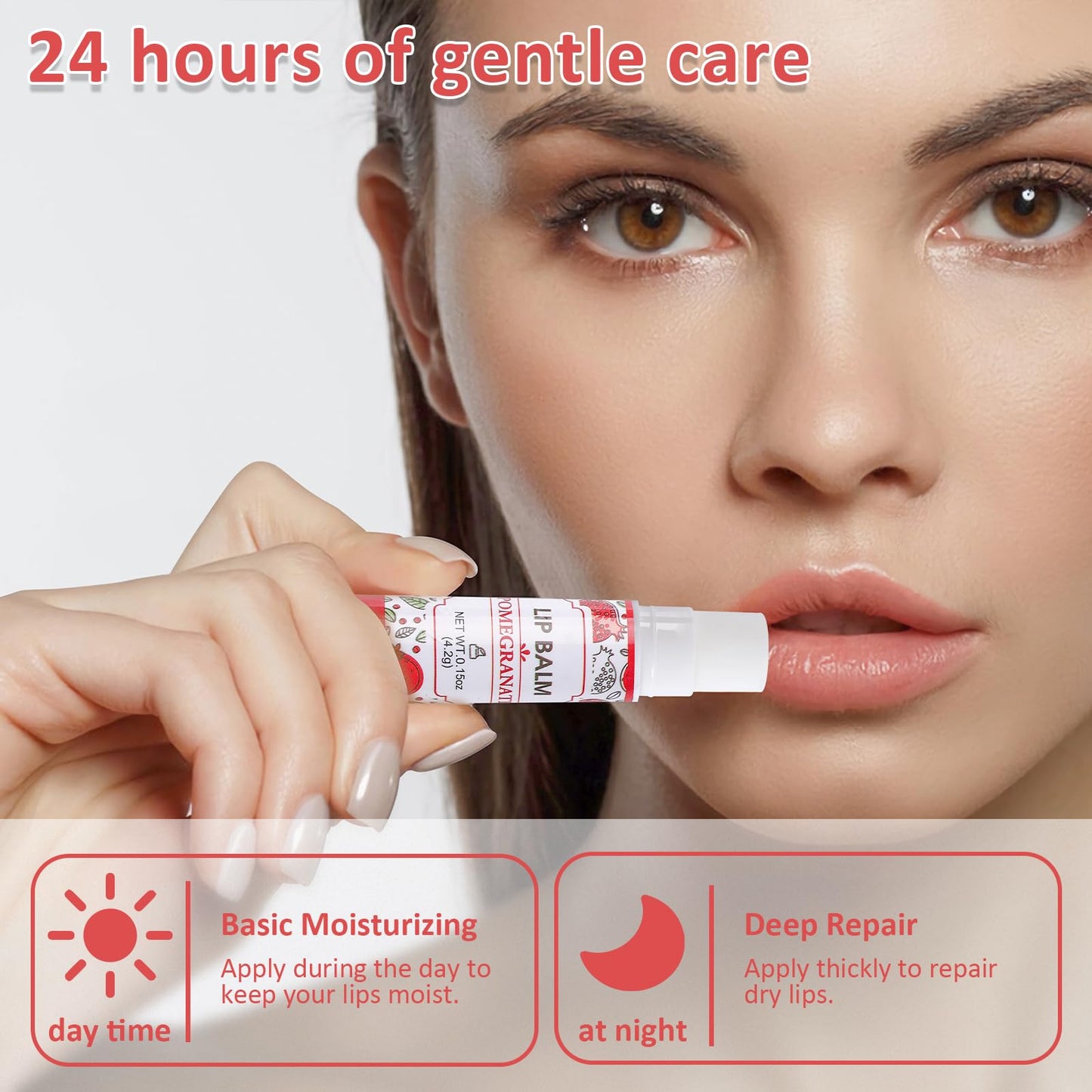 VISRIE 128 Pack Lip Balm, Natural Lip Balm Bulk with Vitamin E and Coconut Oil, Moisturizing Lip Balm for Dry Lips - 16 Flavors