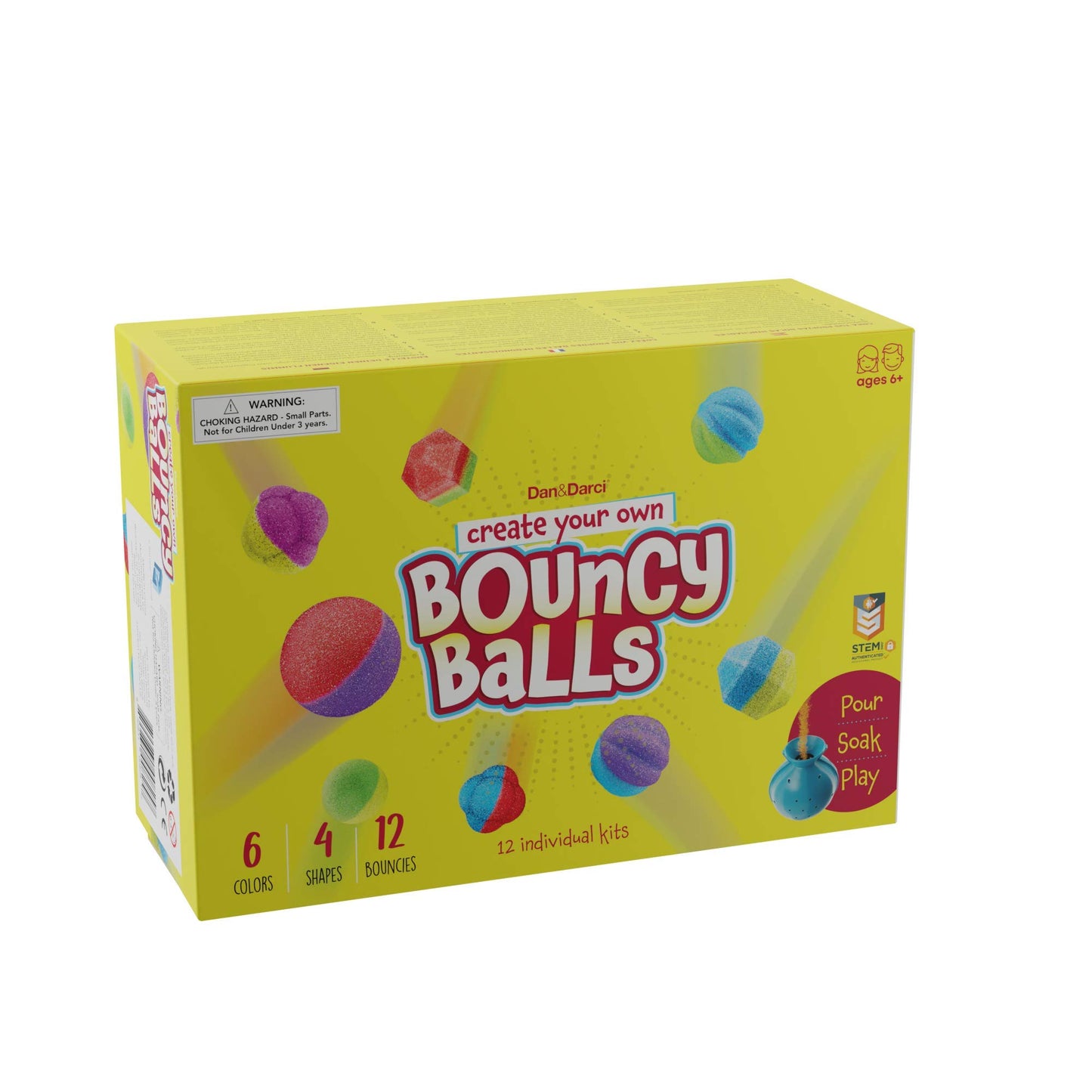 Make Your Own Bouncy Ball Kit - 12 Individual Kits - Science Party Favors - Fun DIY Arts and Crafts Easter for Kids - STEM Projects - Cool Birthday Party Activities for Kids - Create 12 Crystal Balls