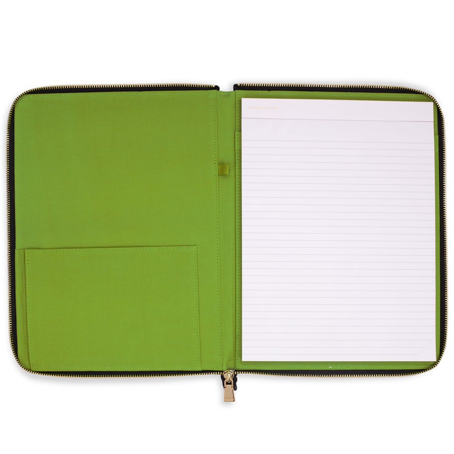 kate spade new york 13.25" x 9.50" Faux Leather Notepad Zip Folio with Interior Pocket, Zipper Close, and Pen Loop (Painterly Blooms)