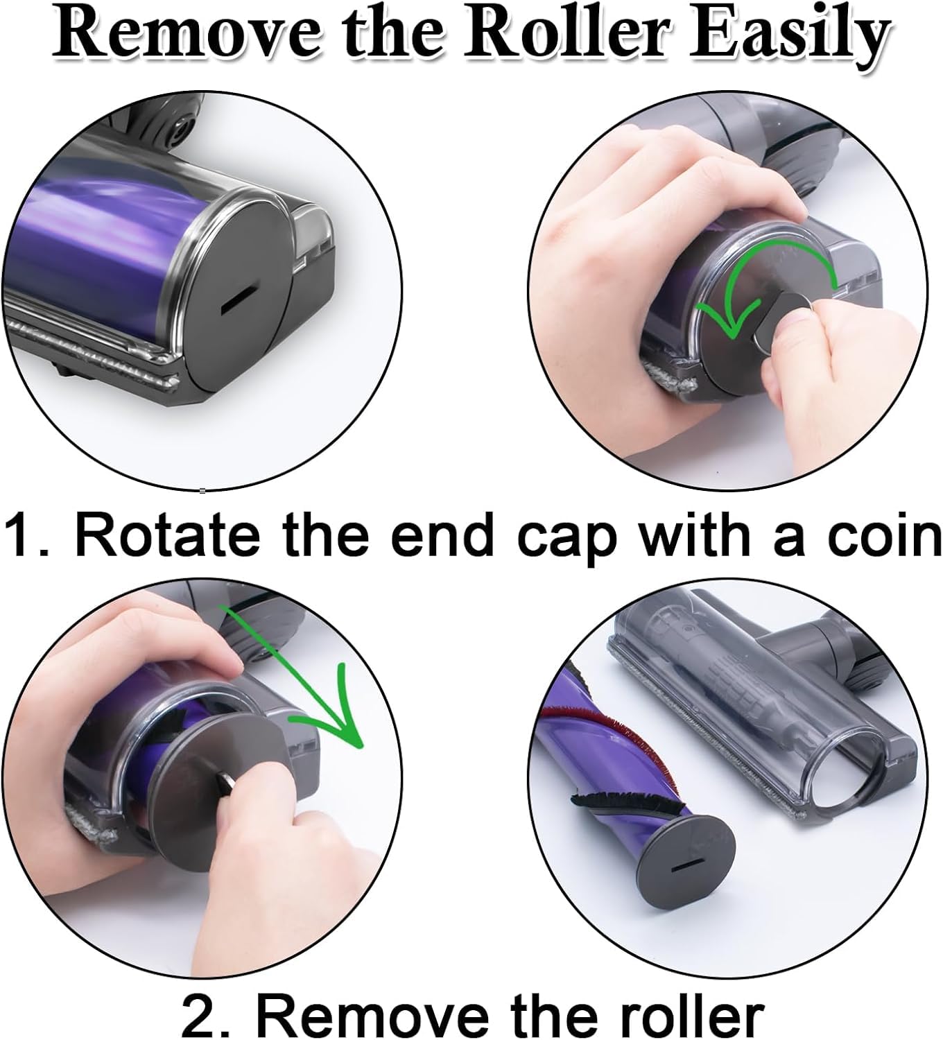 Quick-Release Motorhead Cleaner Compatible with Dyson V7 V8 V10 V11 V15 Vacuums Animal Absolute Models Cleaner Head Dyson Replacement Part Electric Head for Hardwood Floor Carpets SV10 SV11 SV12 SV14